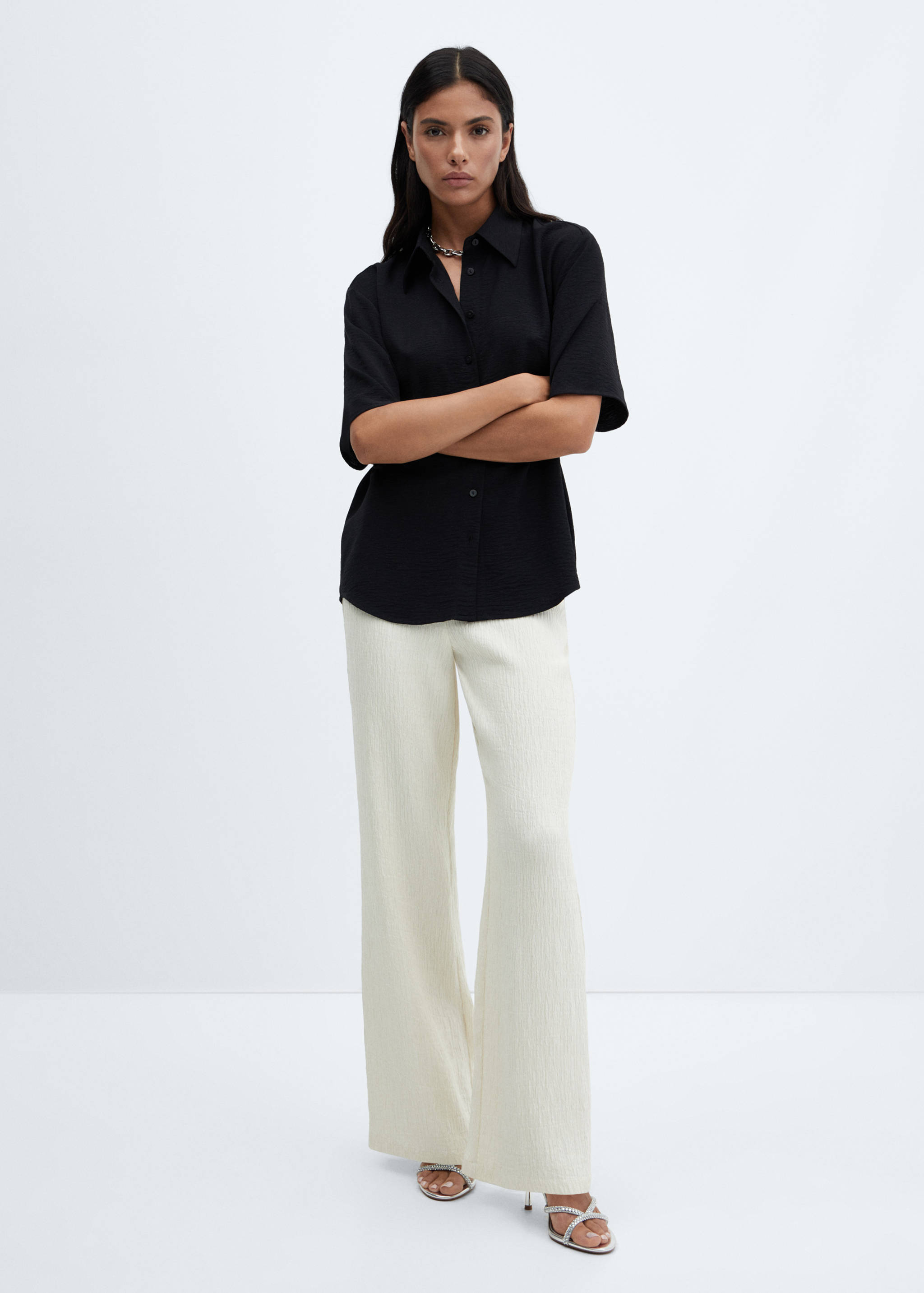 Short-sleeve button-down shirt - Details of the article 2