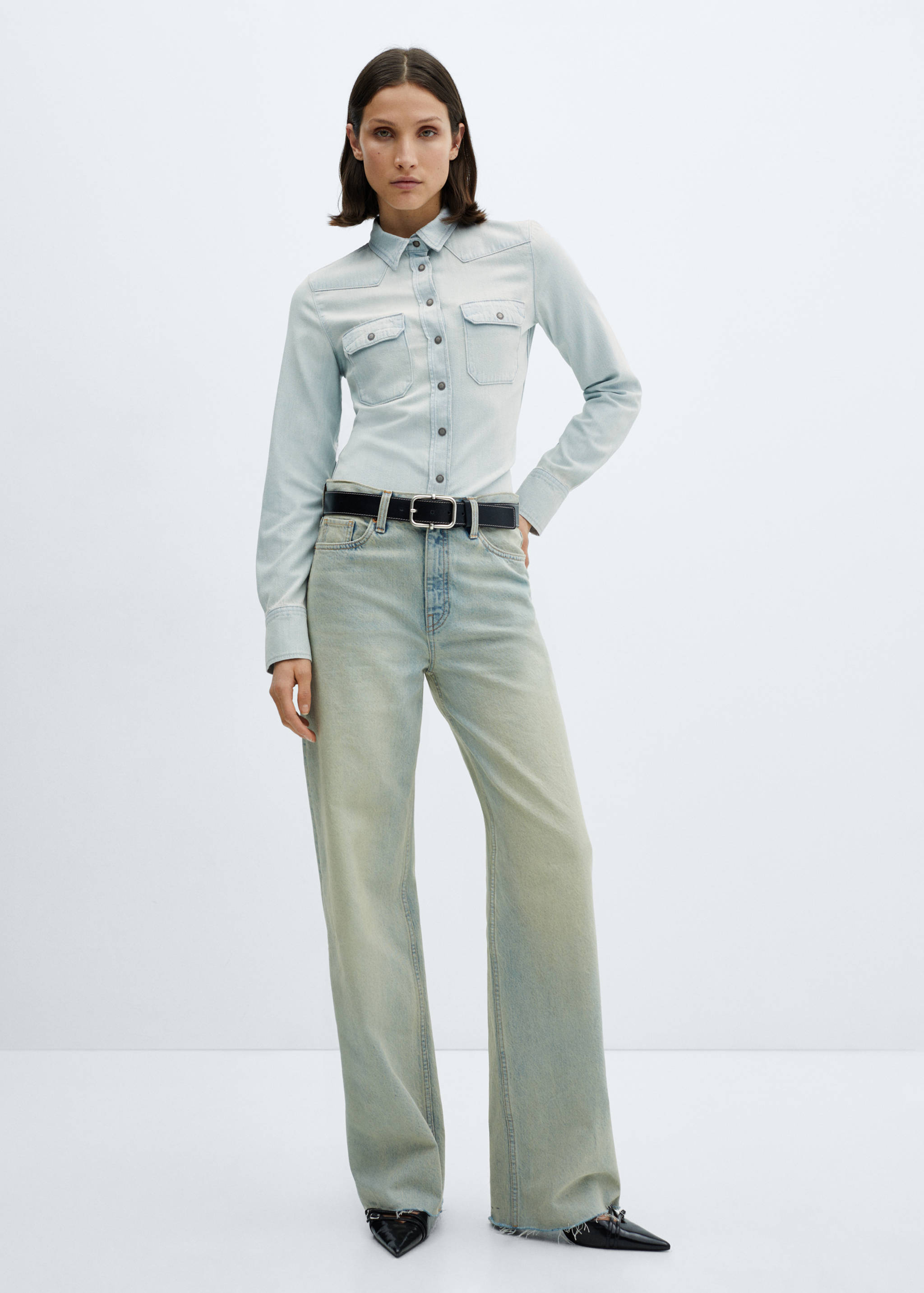 Chemise jean poches - Plan général