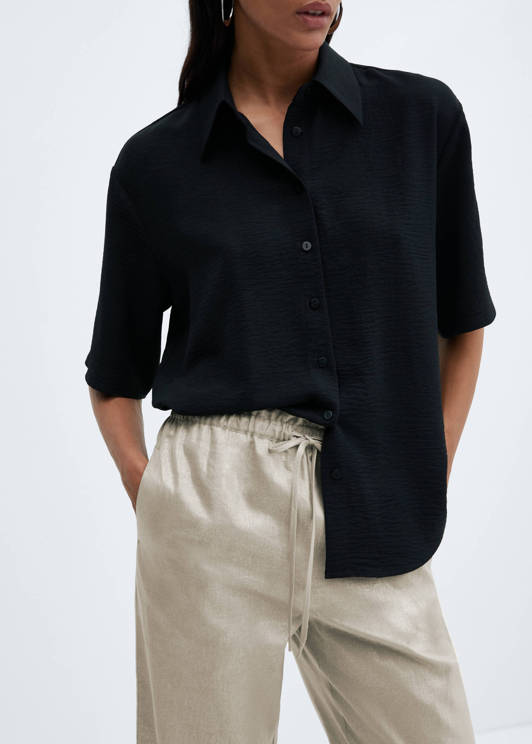 Pantalon lin taille élastique - Détail de l'article 2