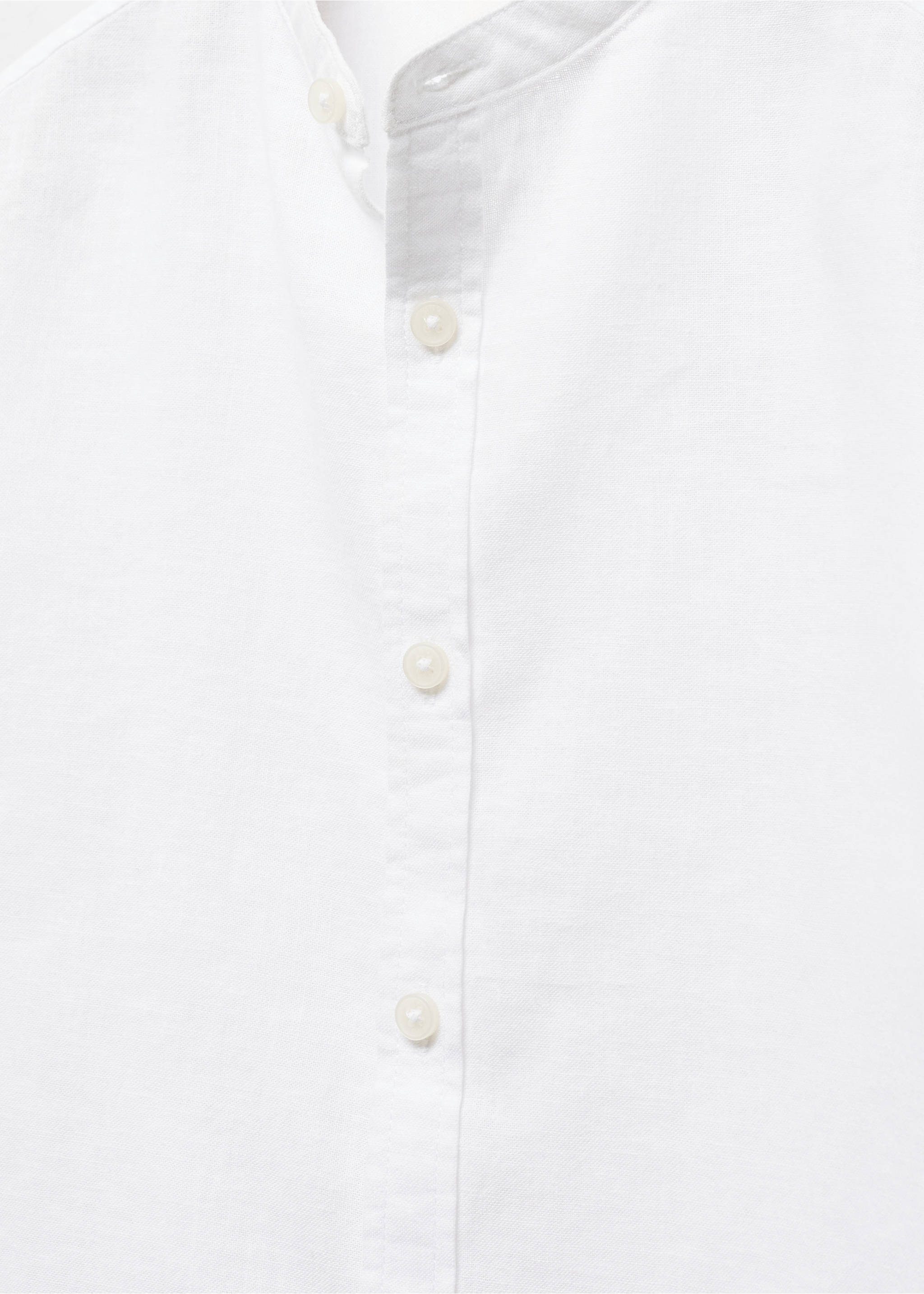 Chemise regular-fit lin col mao - Détail de l'article 8, Blanc. Ref: 67064784-00.
