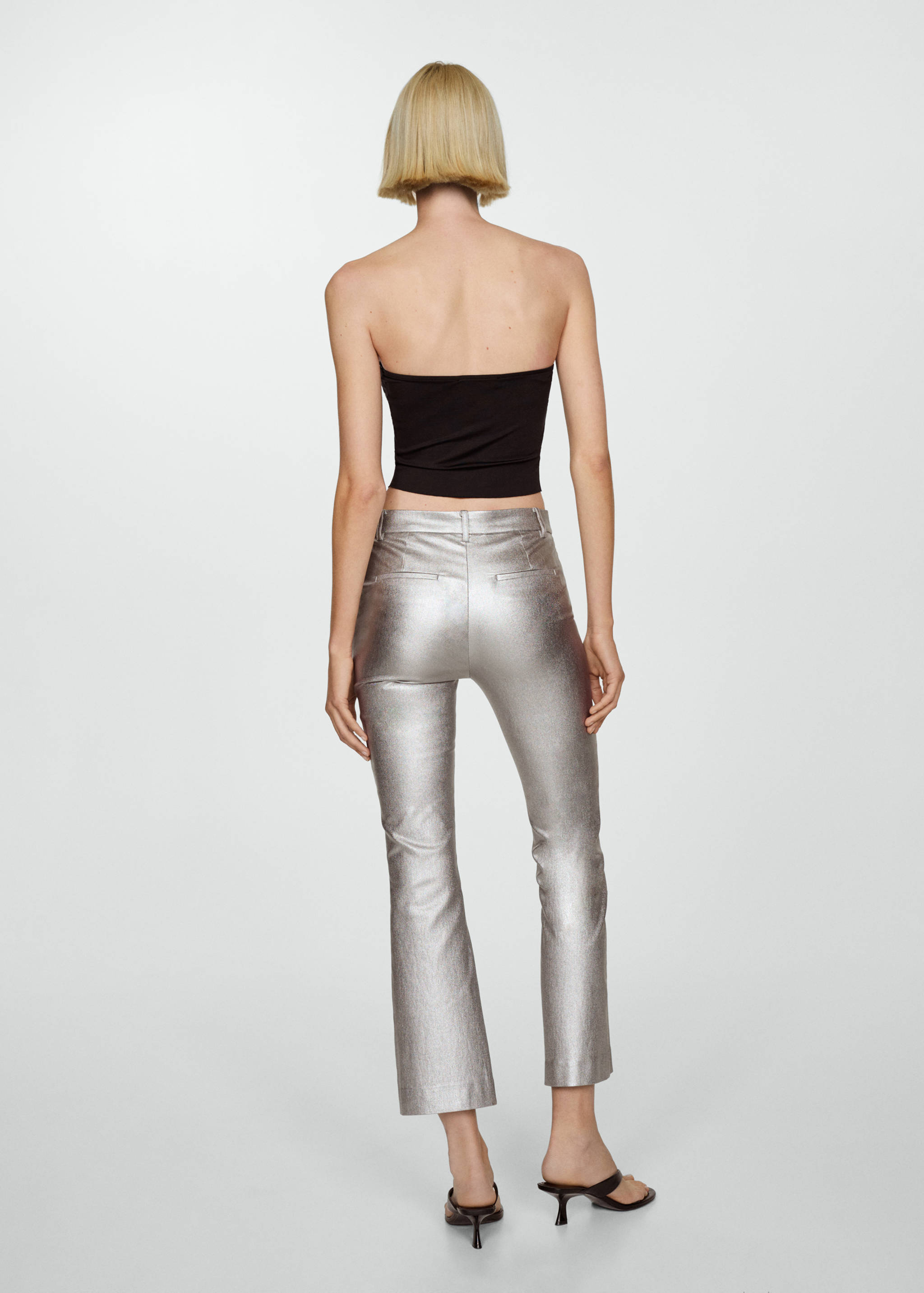 Pantalón flare metalizado - Reverso del artículo