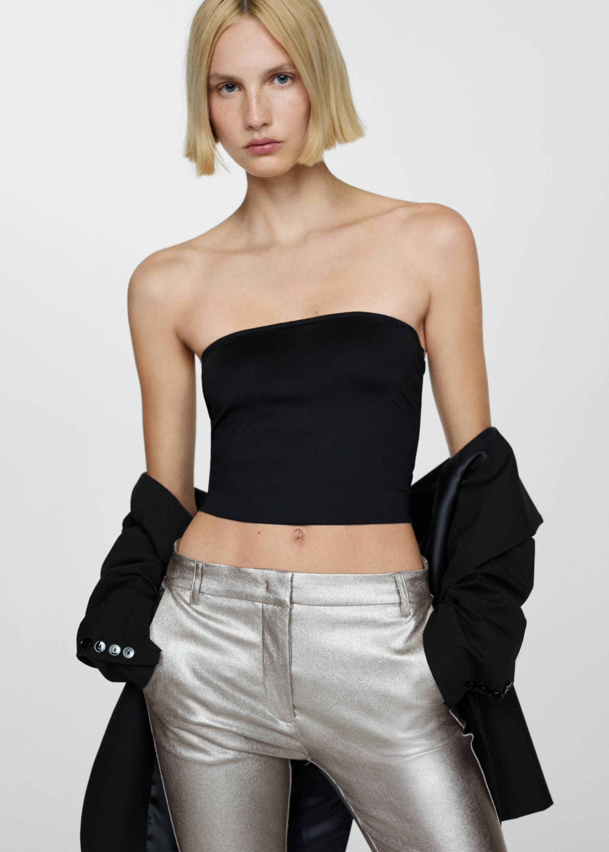 Pantalón flare metalizado - Detalle del artículo 1