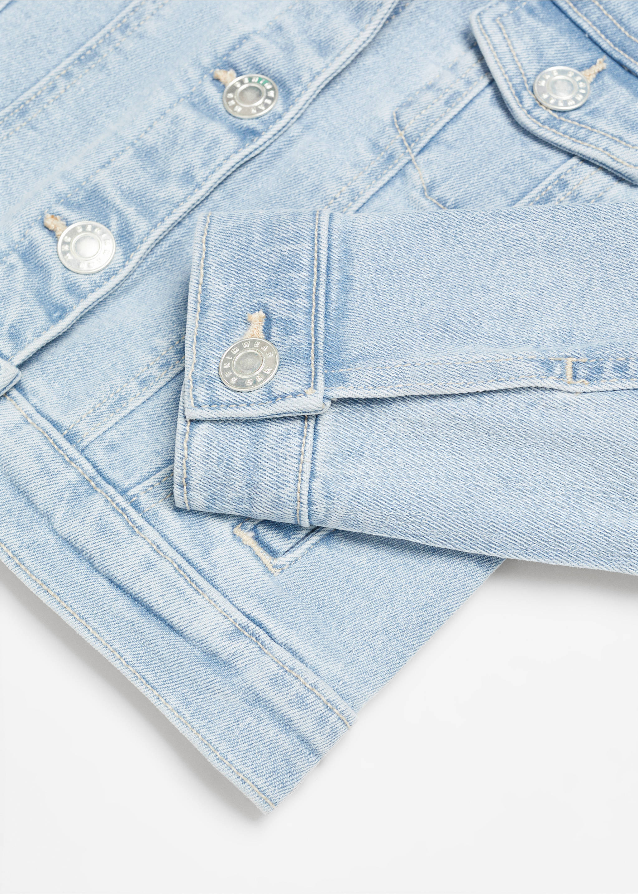 Pockets denim jacket - Details of the article 0, Light Blue. Ref: 67065138-00.