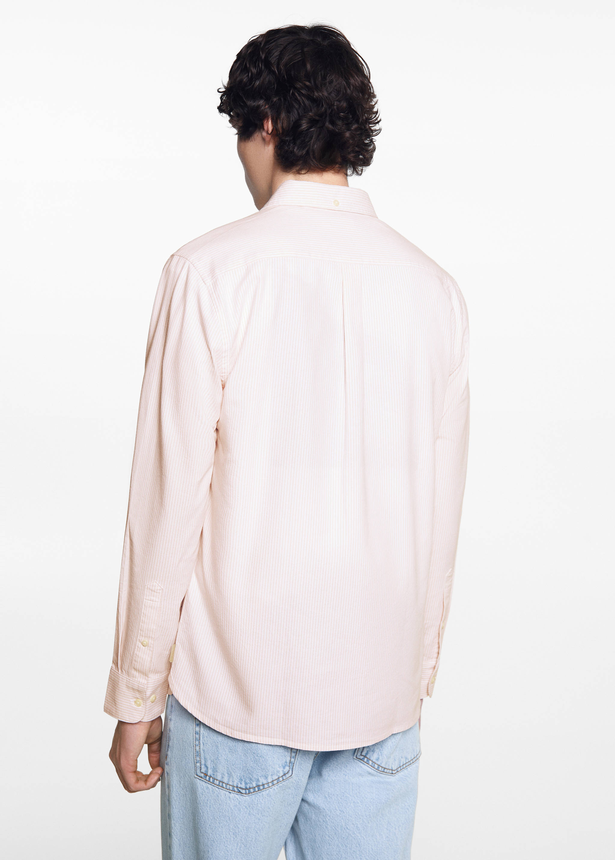 Randig Oxfordskjorta unisex - Artikelns baksida