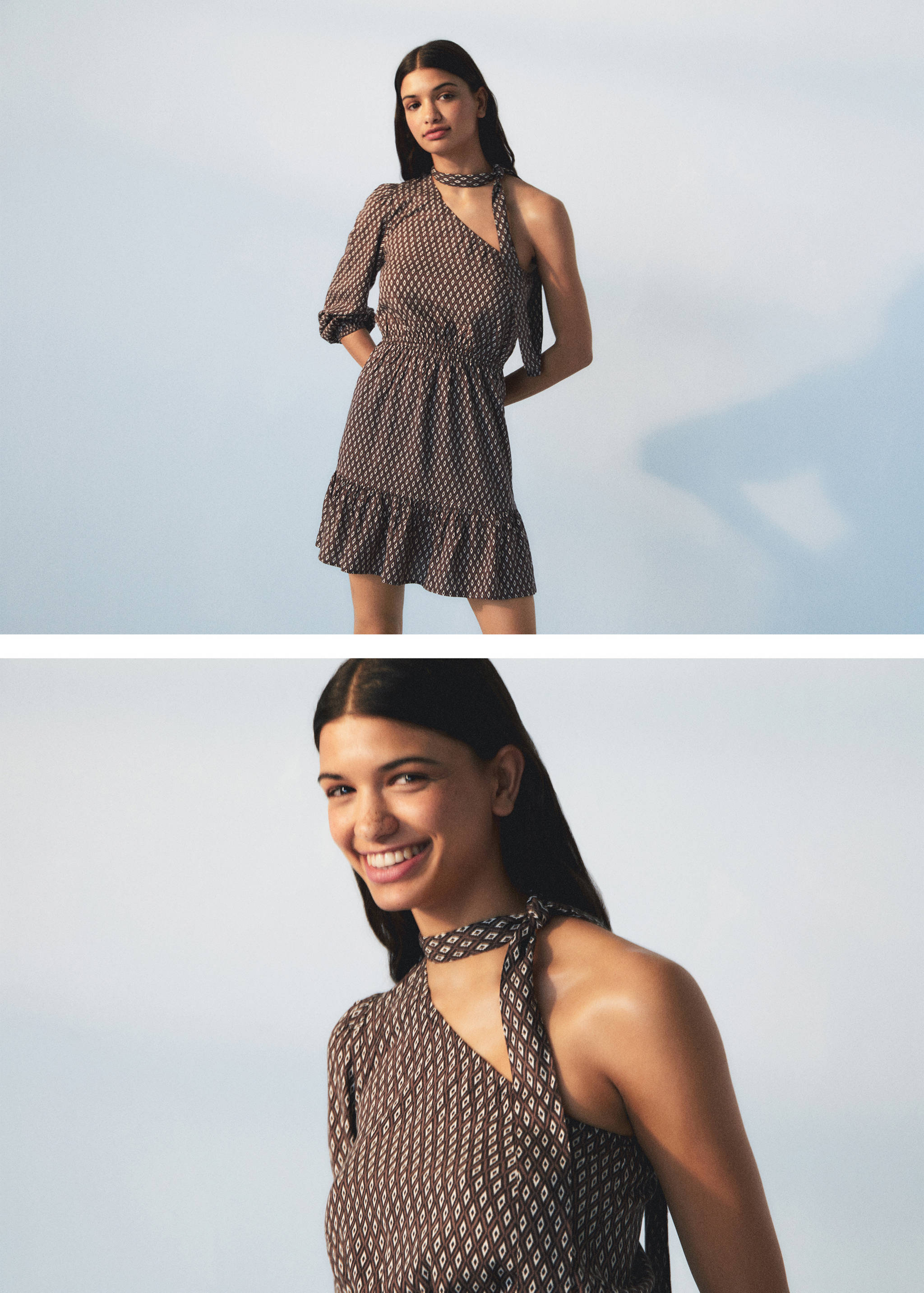 Printed asymmetrical dress - Details of the article 5