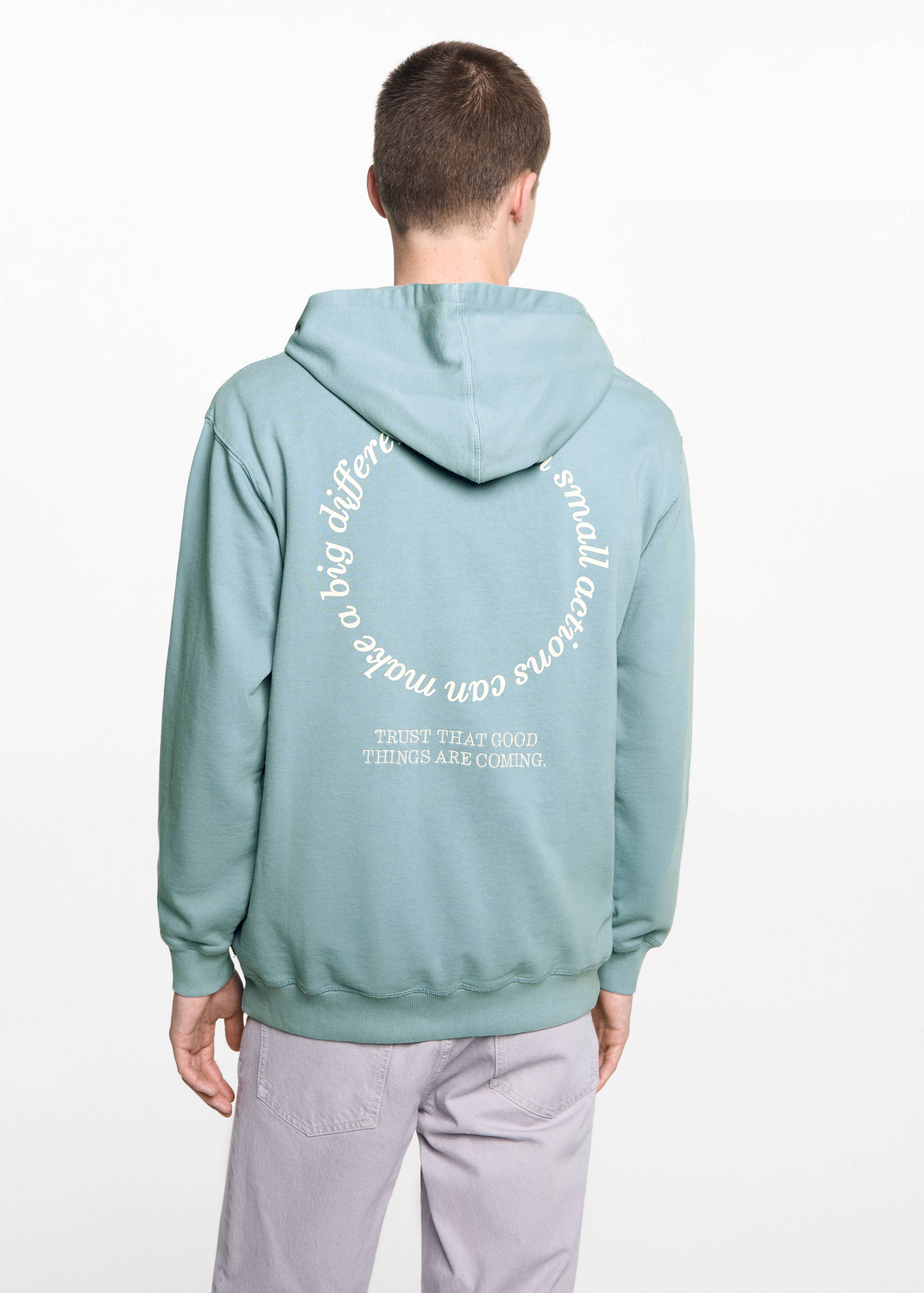 Unisex message sweatshirt - Reverse of the article
