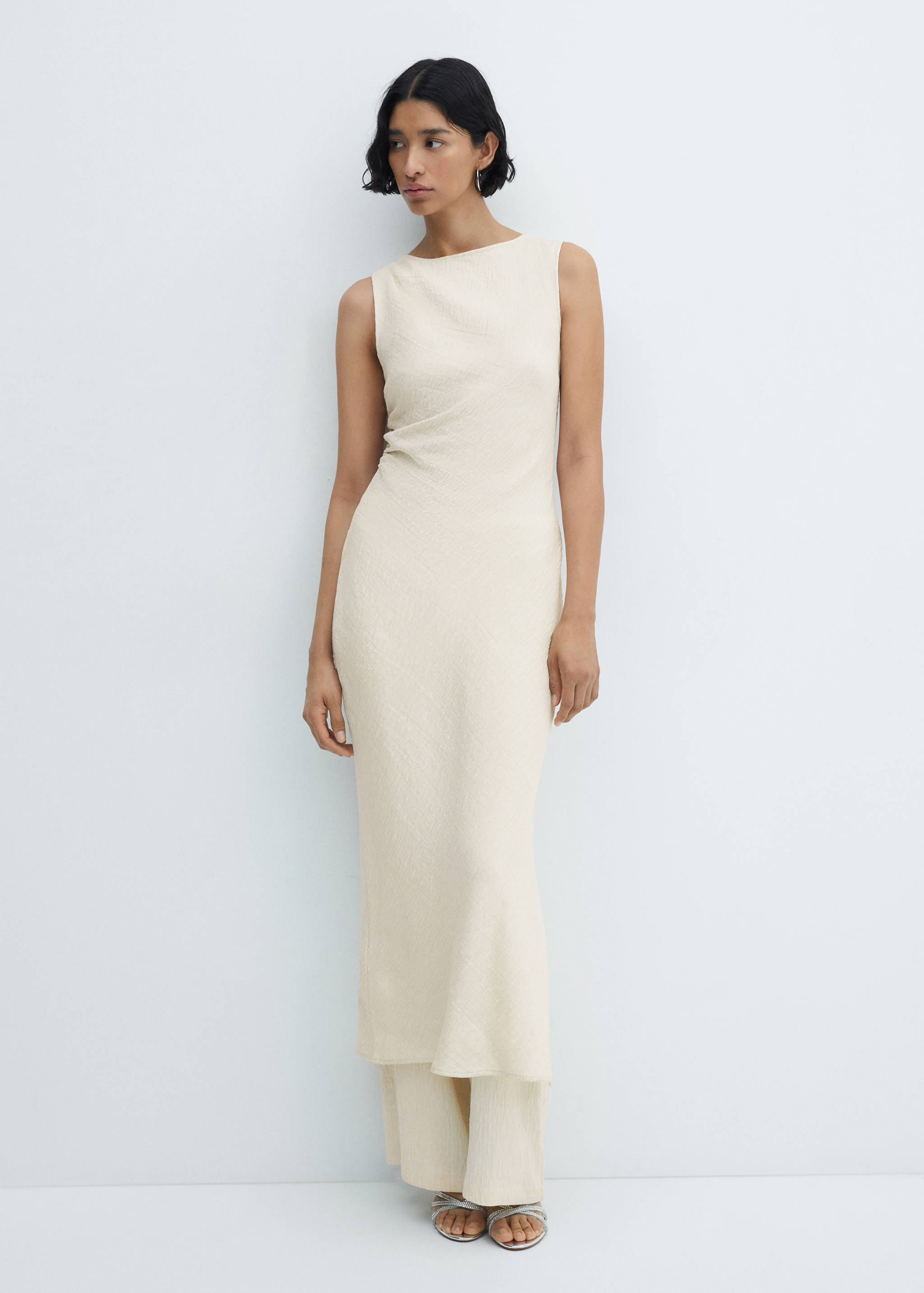 Kalhoty se strukturou a širokými nohavicemi - Detail zboží 2