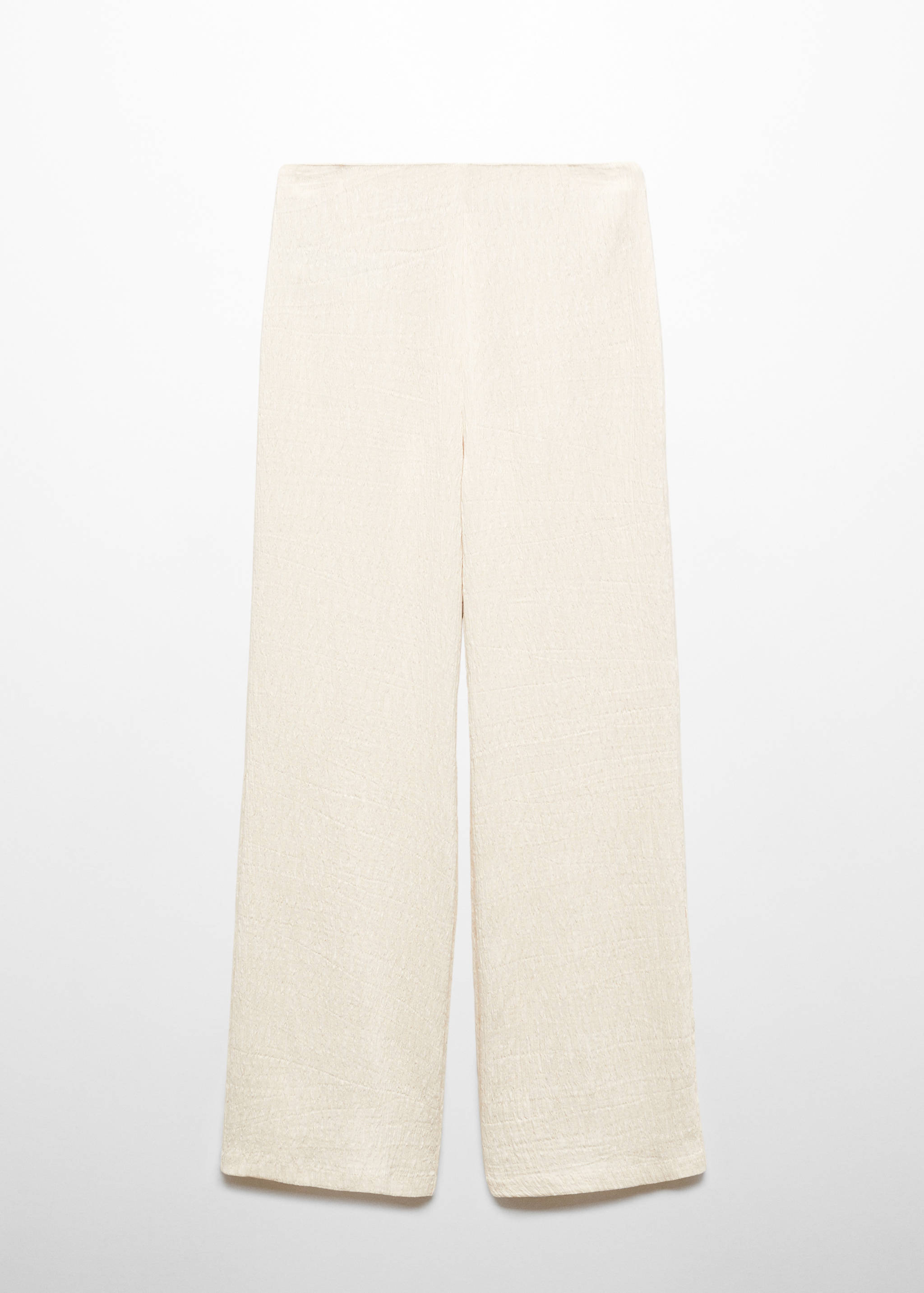 Kalhoty se strukturou a širokými nohavicemi - Zboží bez modelu