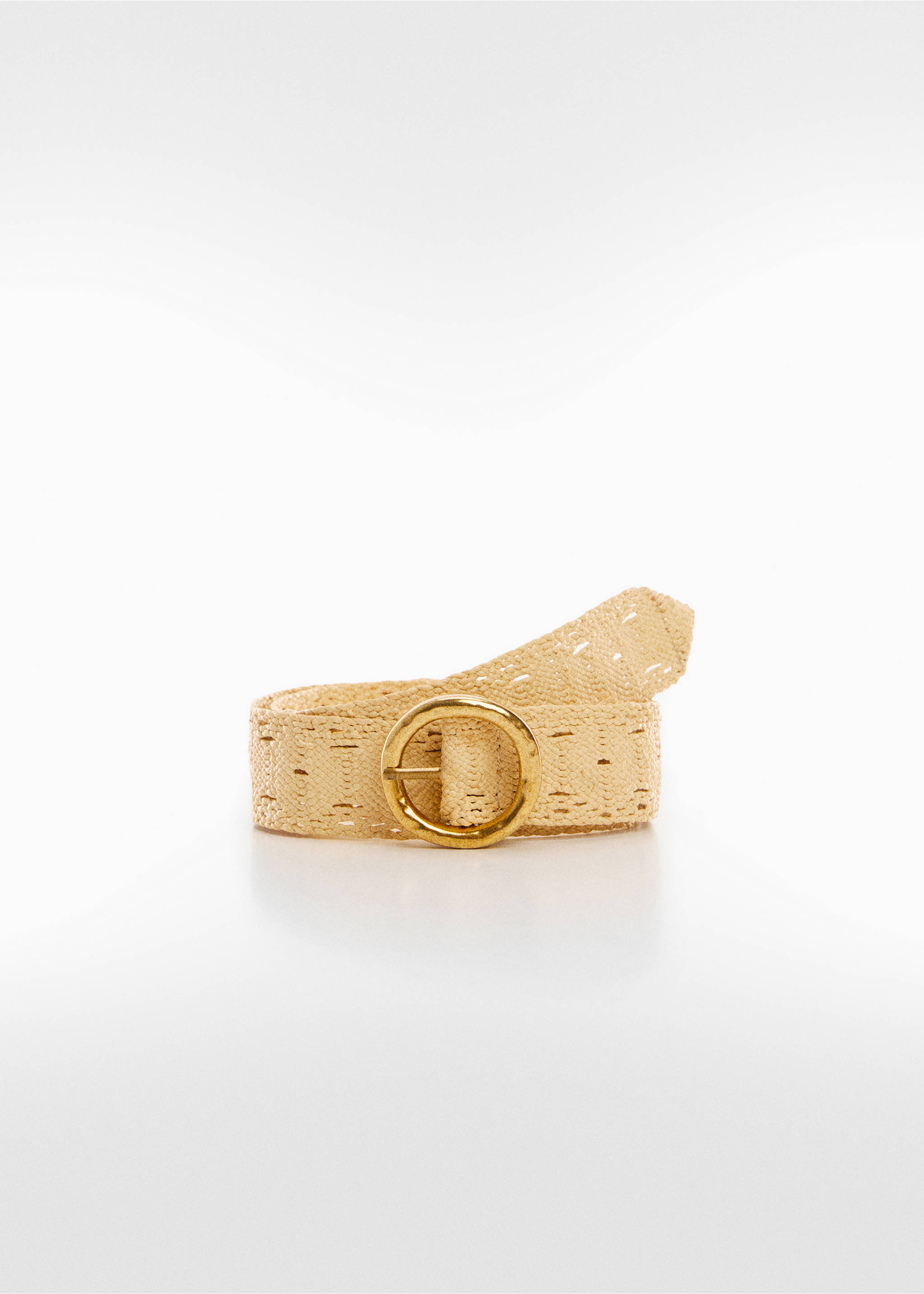 Gürtel mit Schnalle in Häkel-Optik - Artikel ohne Model, Ecru. Ref: 67065726-00.