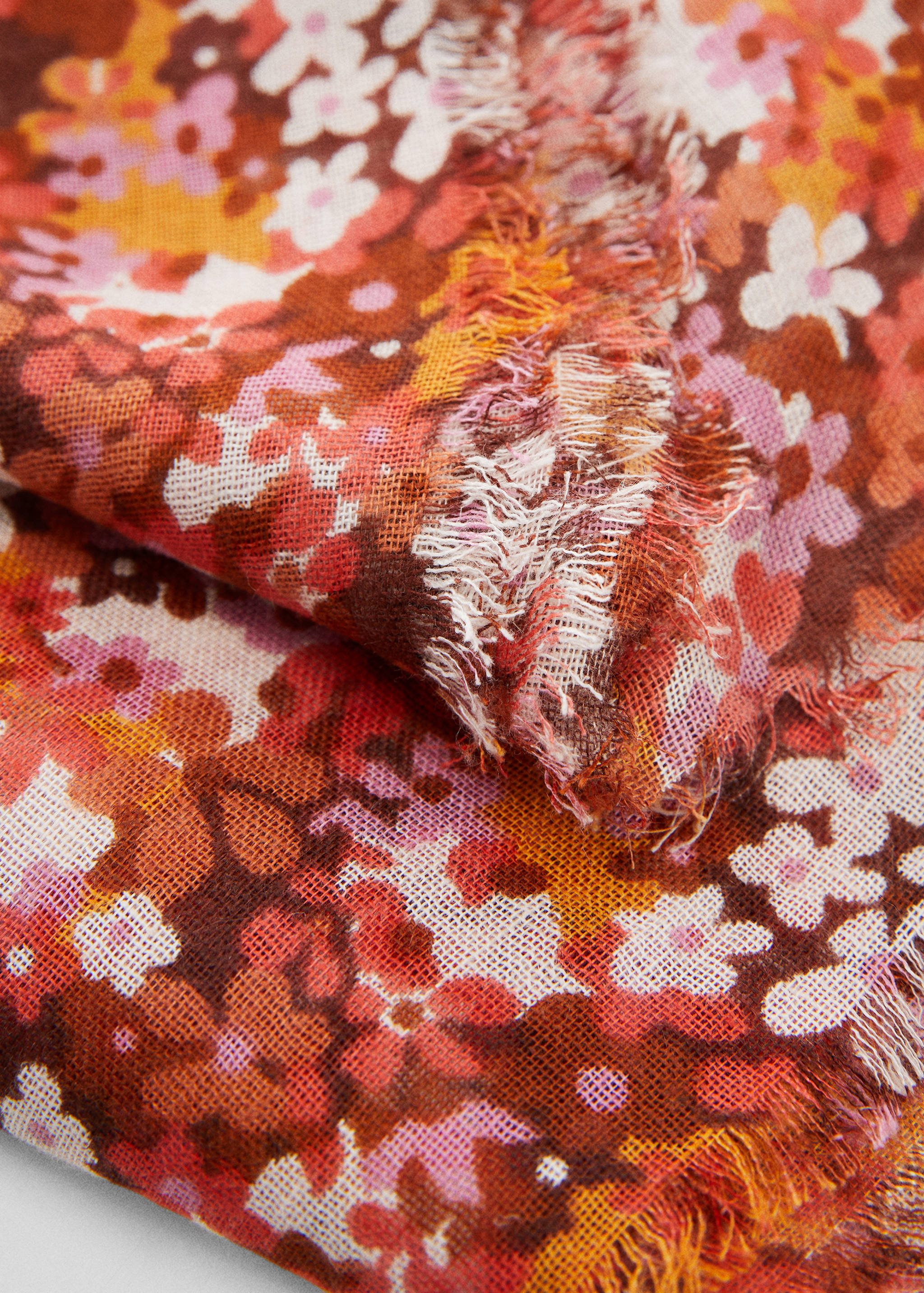 Floral print scarf - Medium plane