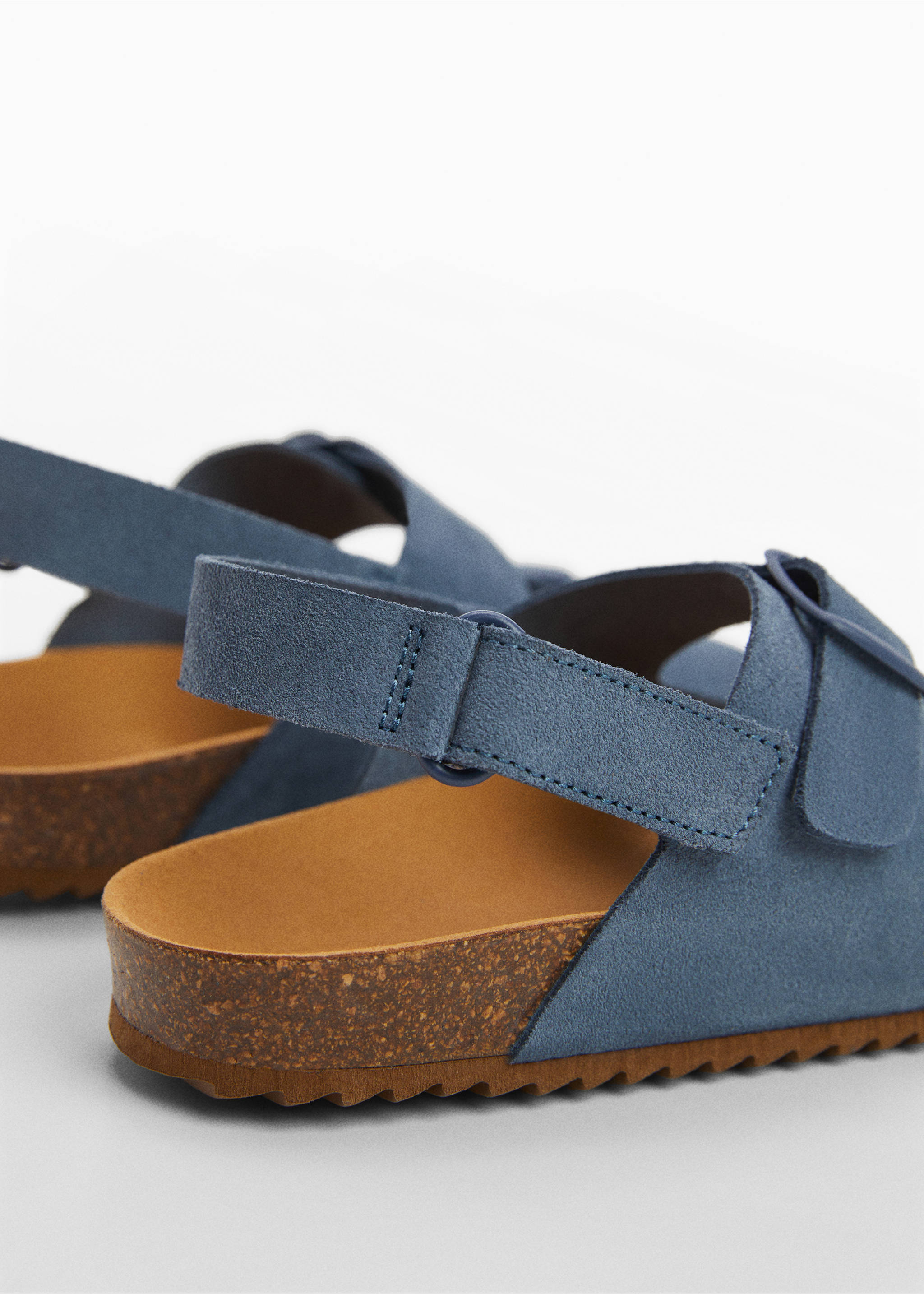 Buckle leather sandals - Details of the article 1, Blue. Ref: 67065731-00.