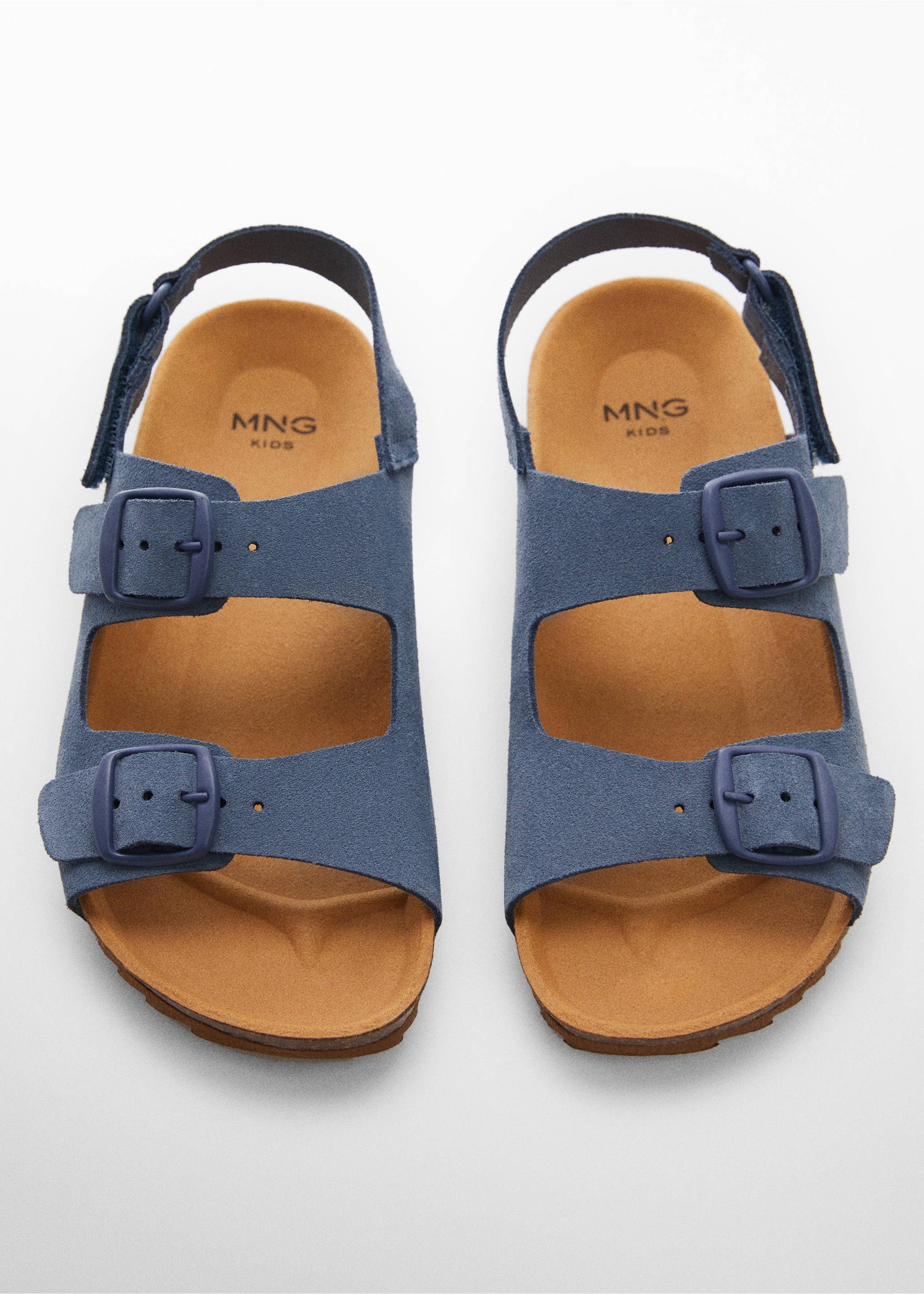 Buckle leather sandals - Details of the article 3, Blue. Ref: 67065731-00.