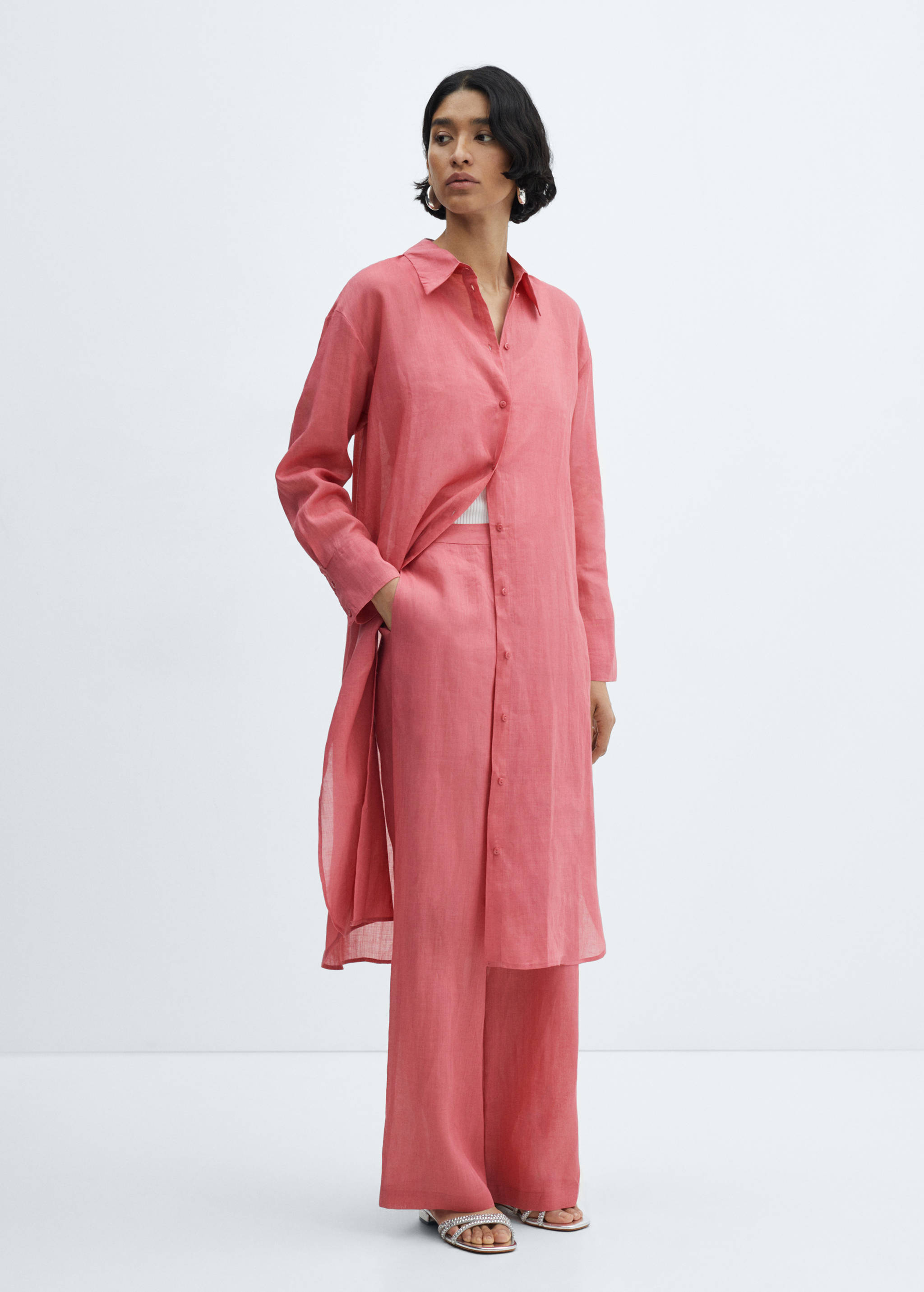 High-rise wide leg trousers - General plane