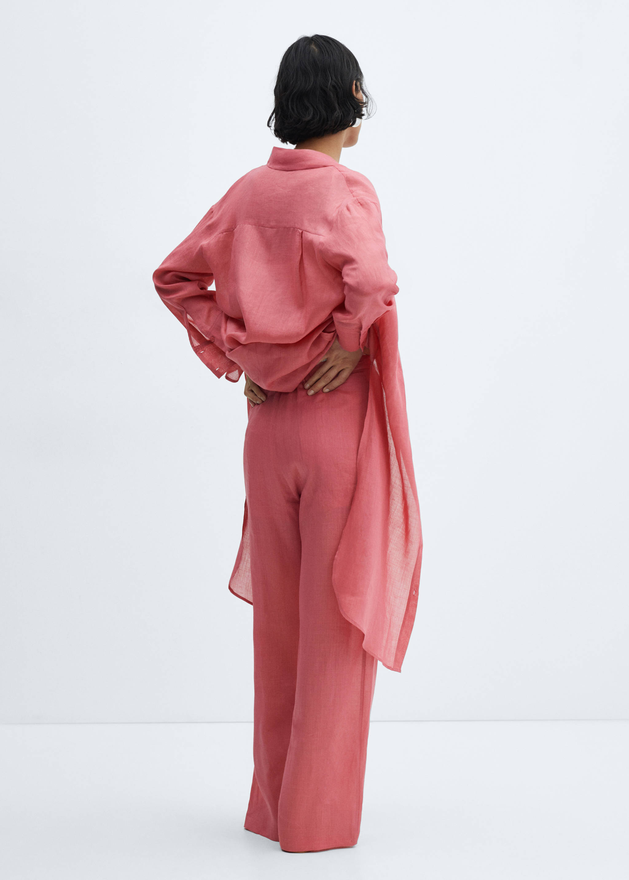 High-rise wide leg trousers - Reverse of the article
