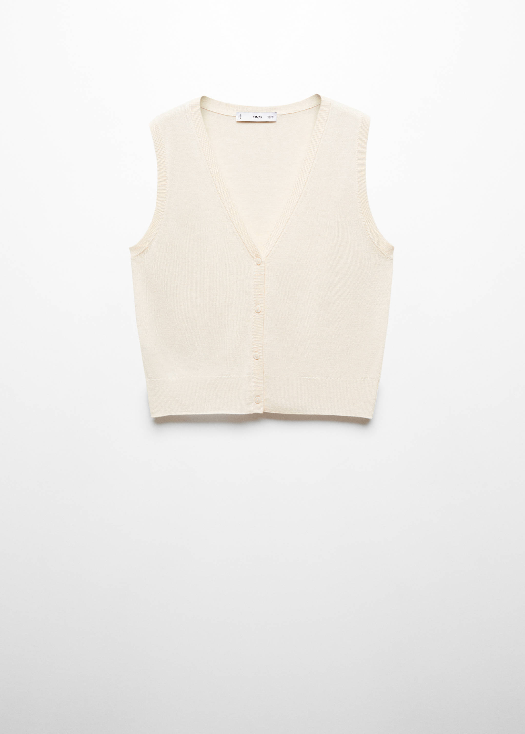 Knitted gilet with buttons - Article without model