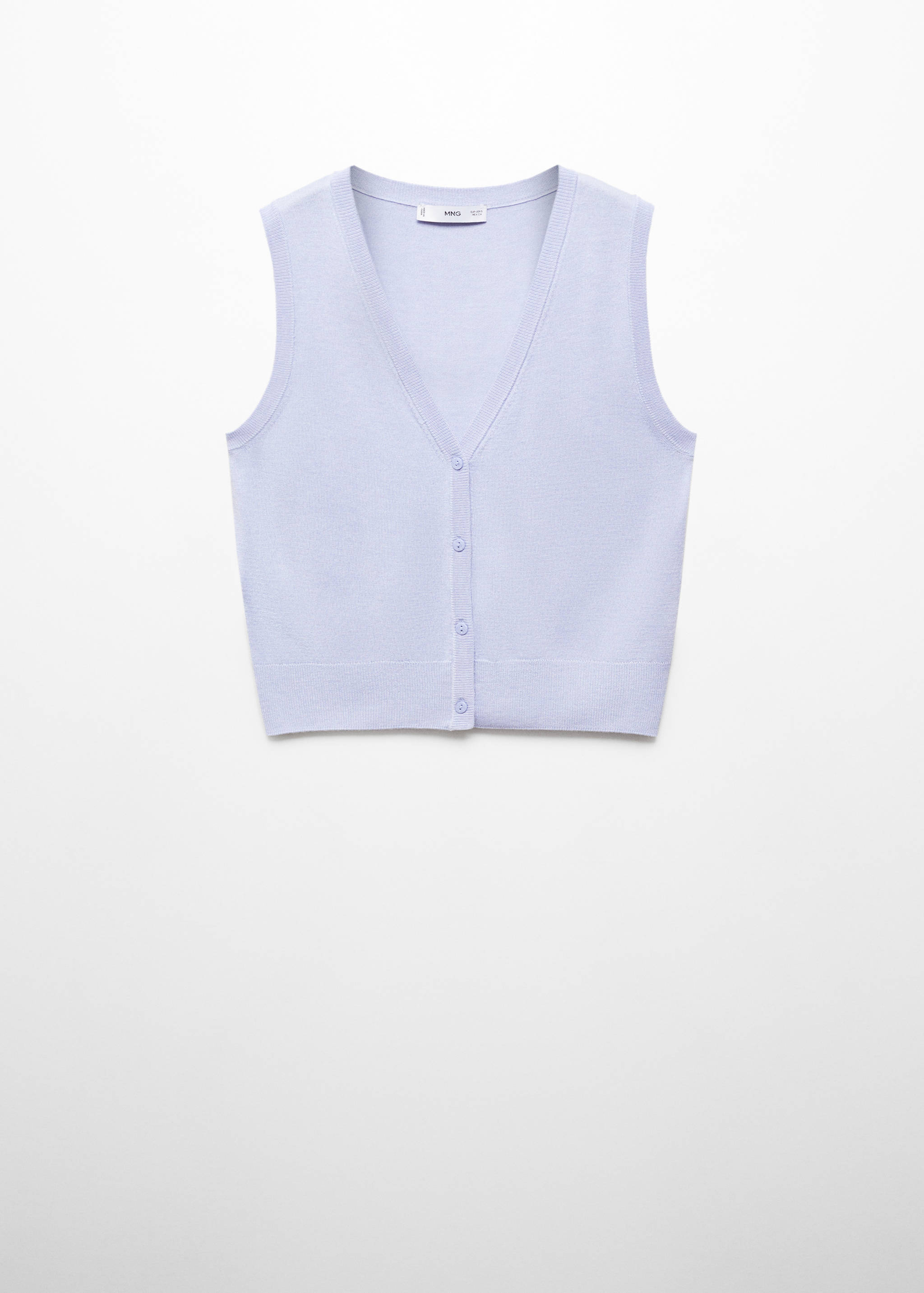 Knitted gilet with buttons - Article without model