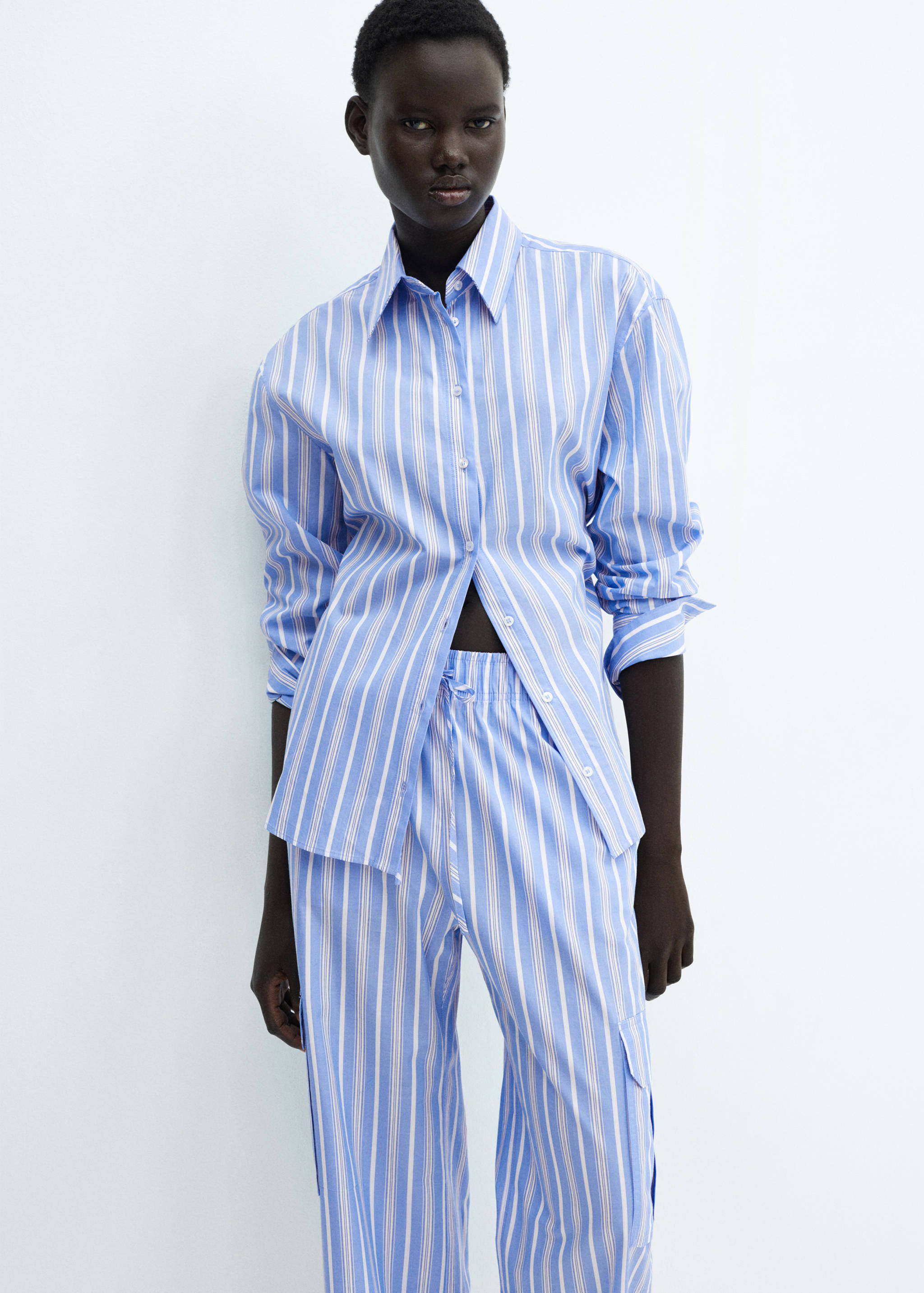 Pantalons cargo cotó ratlles - Detall de l'article 1