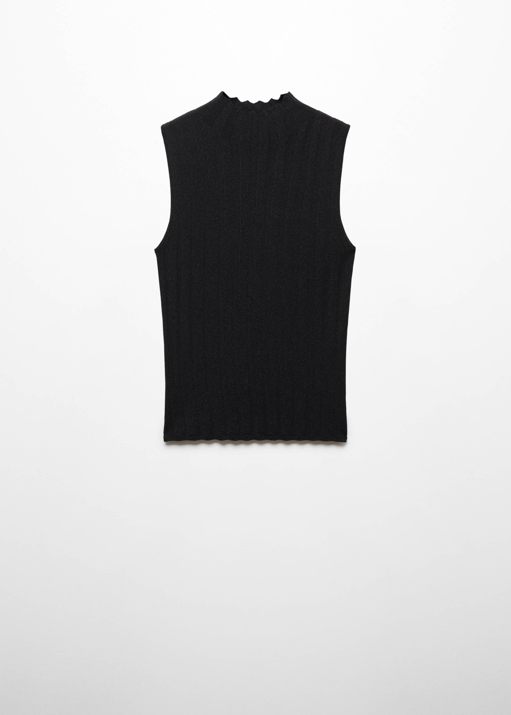 Žebrované top s vysokým límečkem - Zboží bez modelu