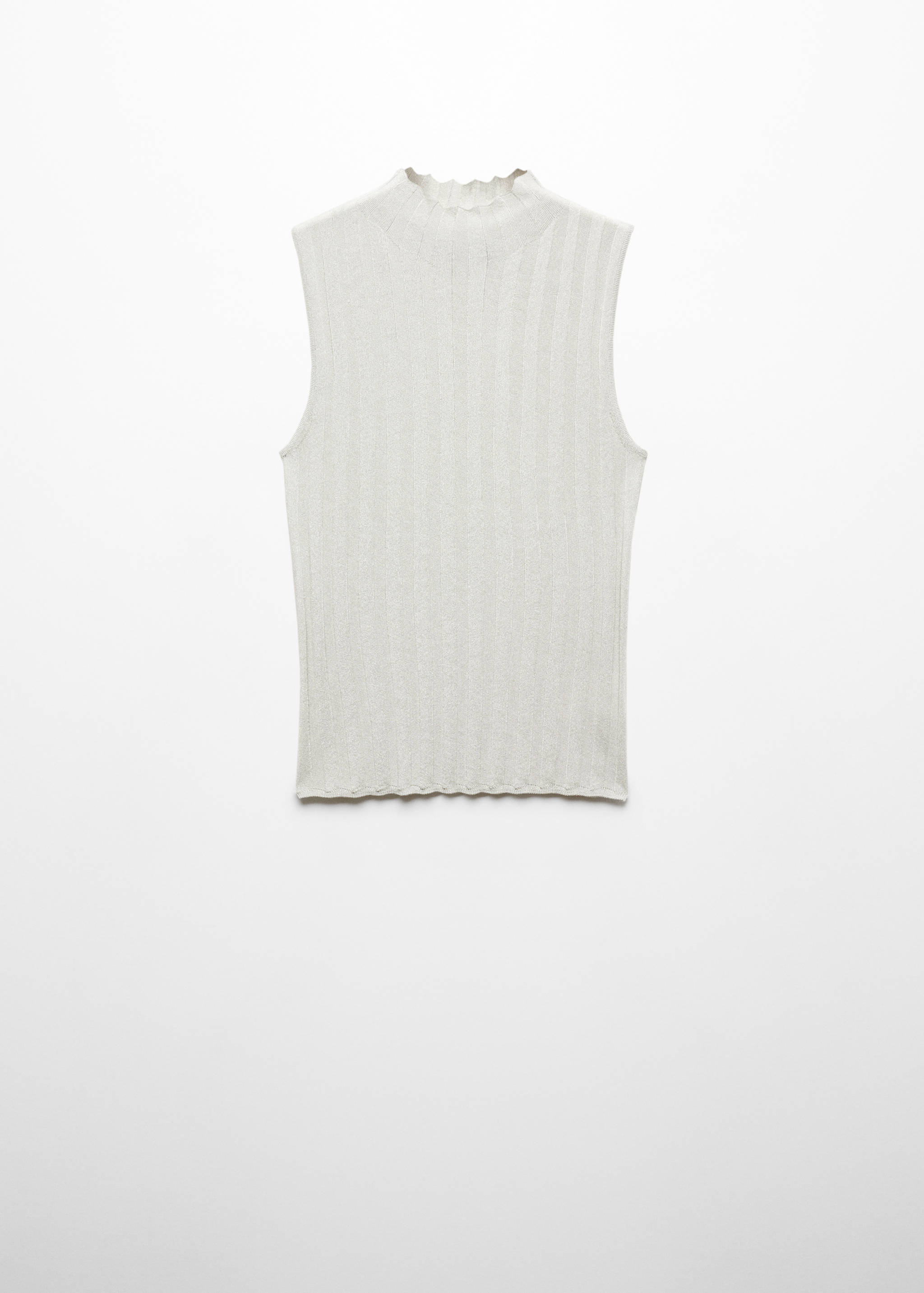Turtleneck ribbed top - Article without model