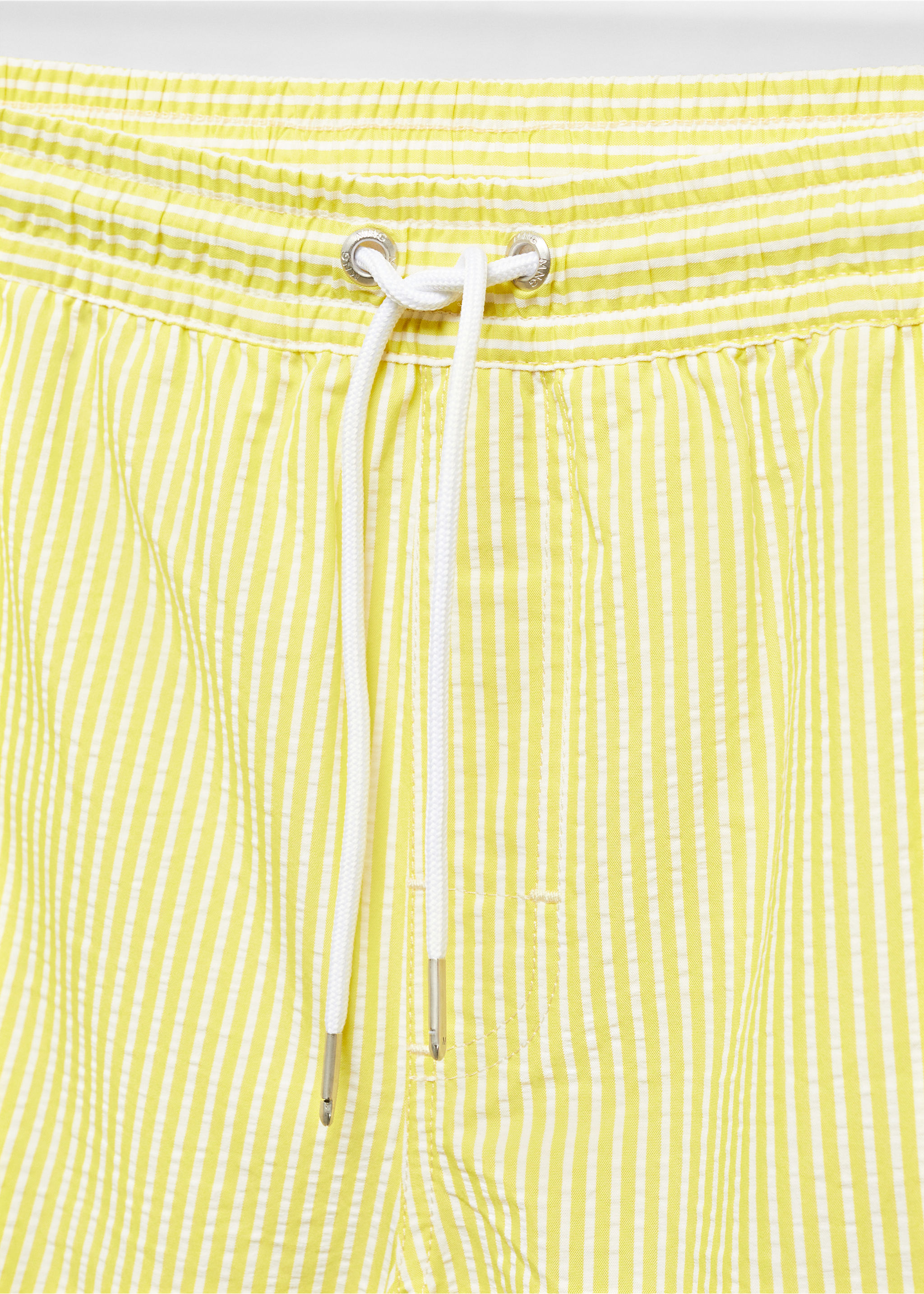 Seersucker striped drawstring swimsuit - Details of the article 8