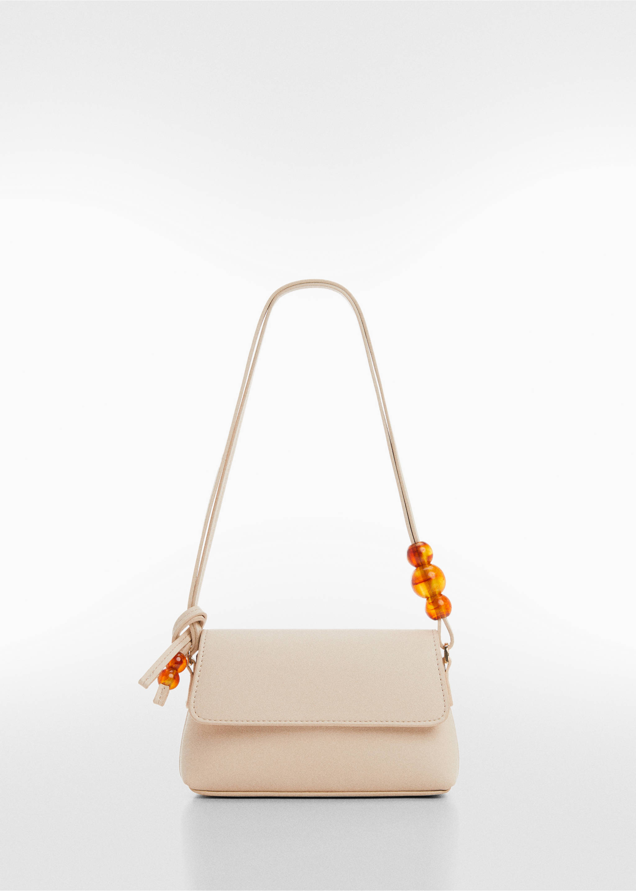 Beaded shoulder bag - Article without model, Ecru. Ref: 67065986-00.