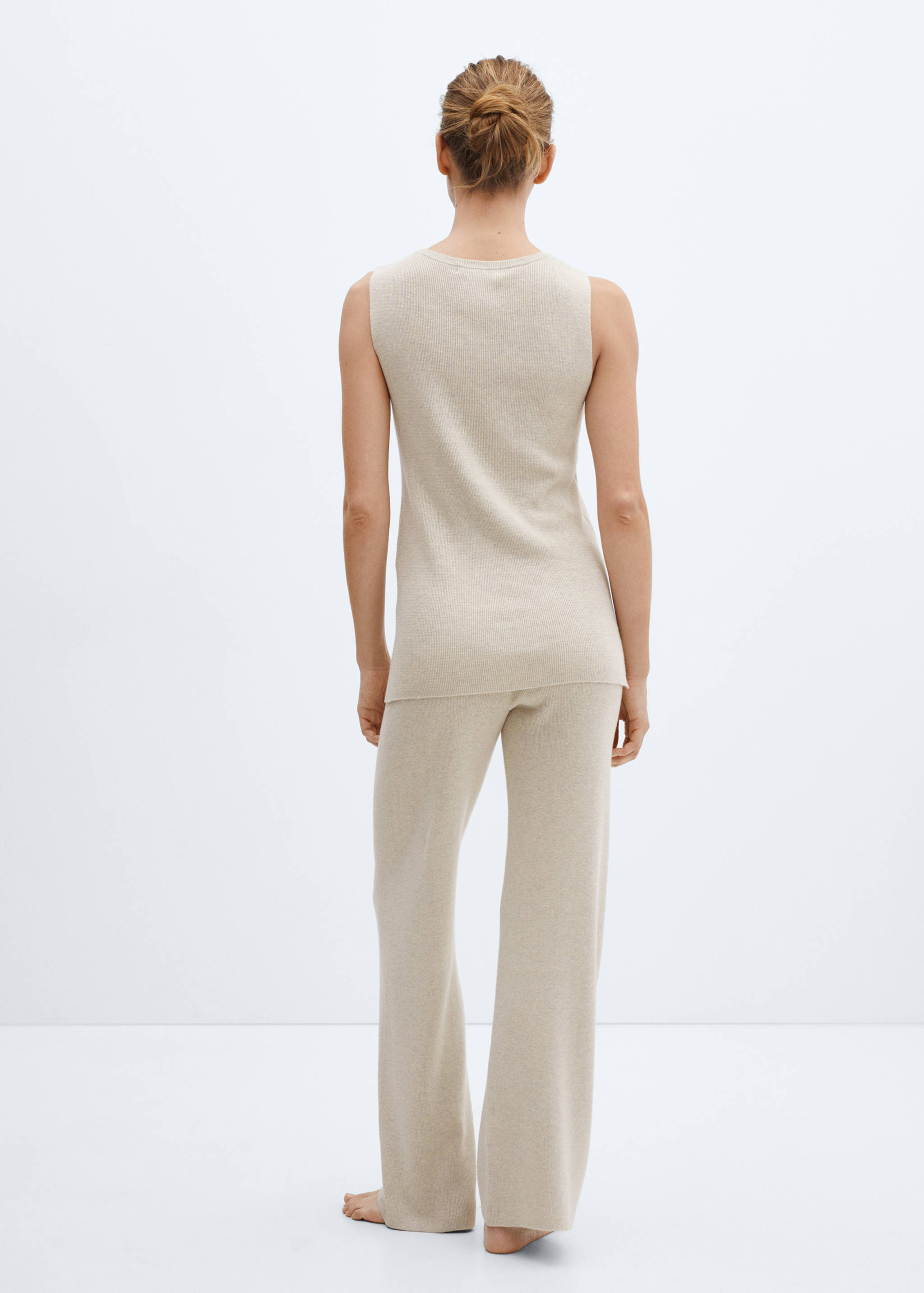 Stricktop aus Baumwolle mit Leinen - Rückseite des Artikels