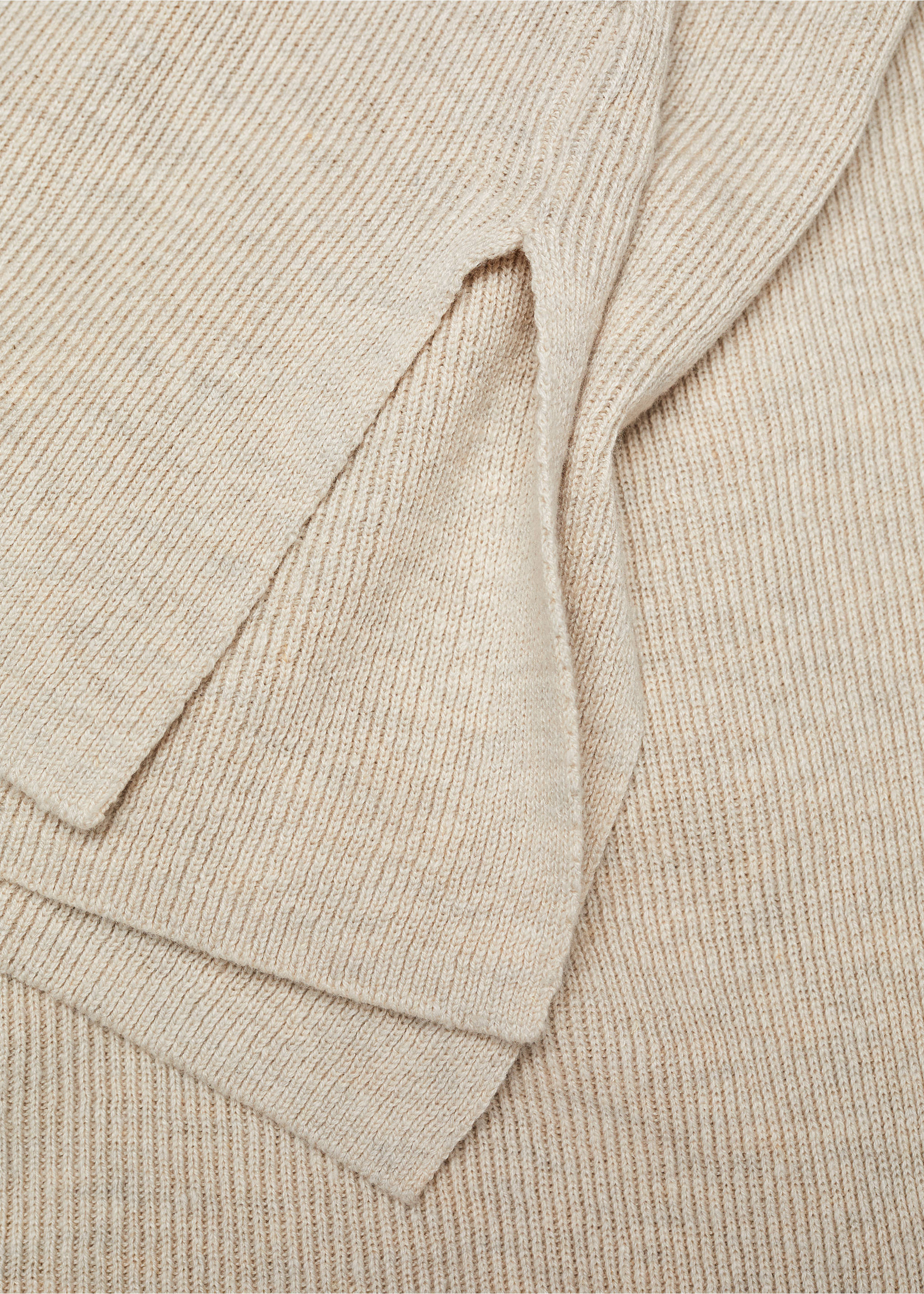 Stricktop aus Baumwolle mit Leinen - Detail des Artikels 8, Beige. Ref: 67065990-00.