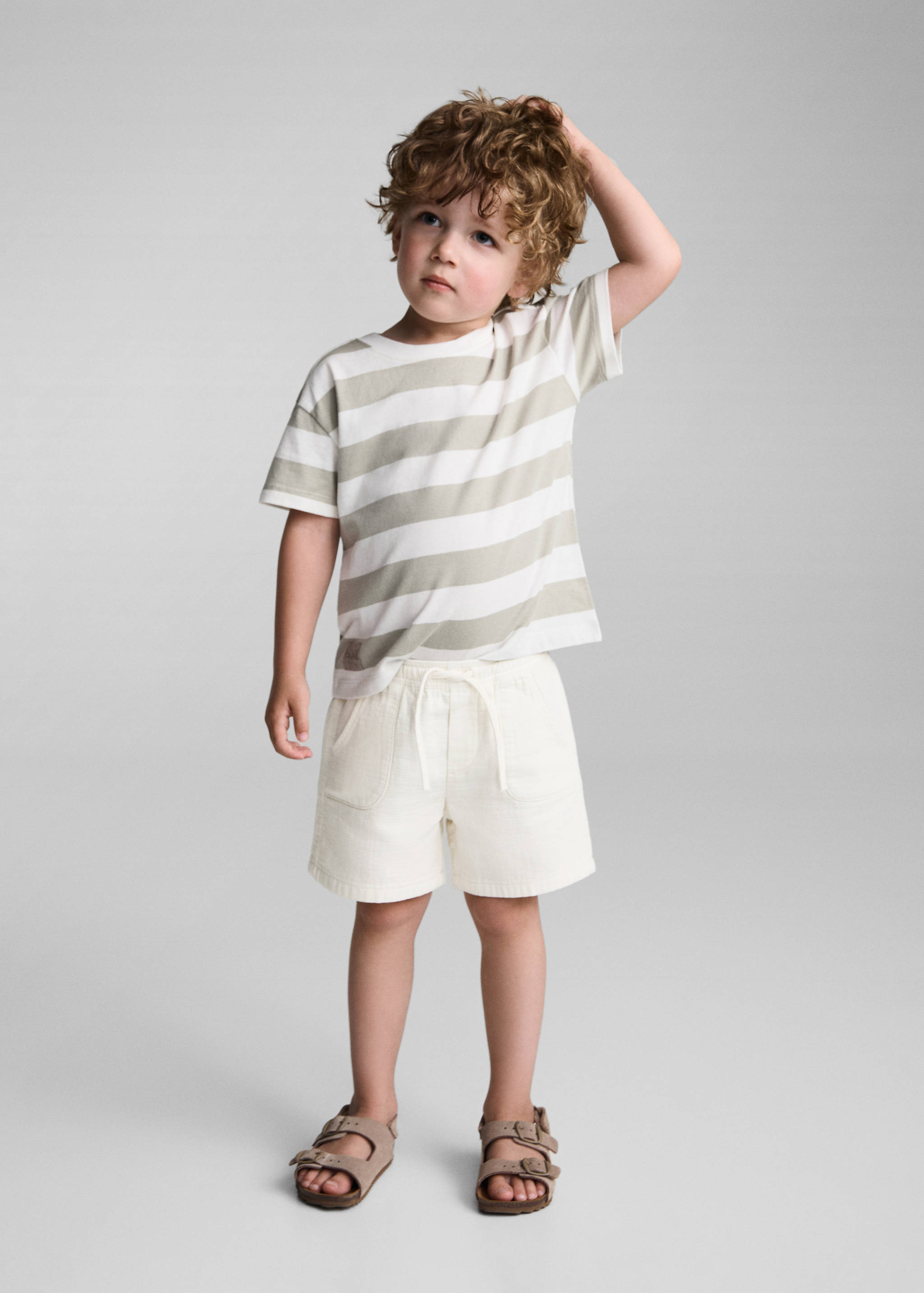 Bermudas algodón cintura elástica - Plano general