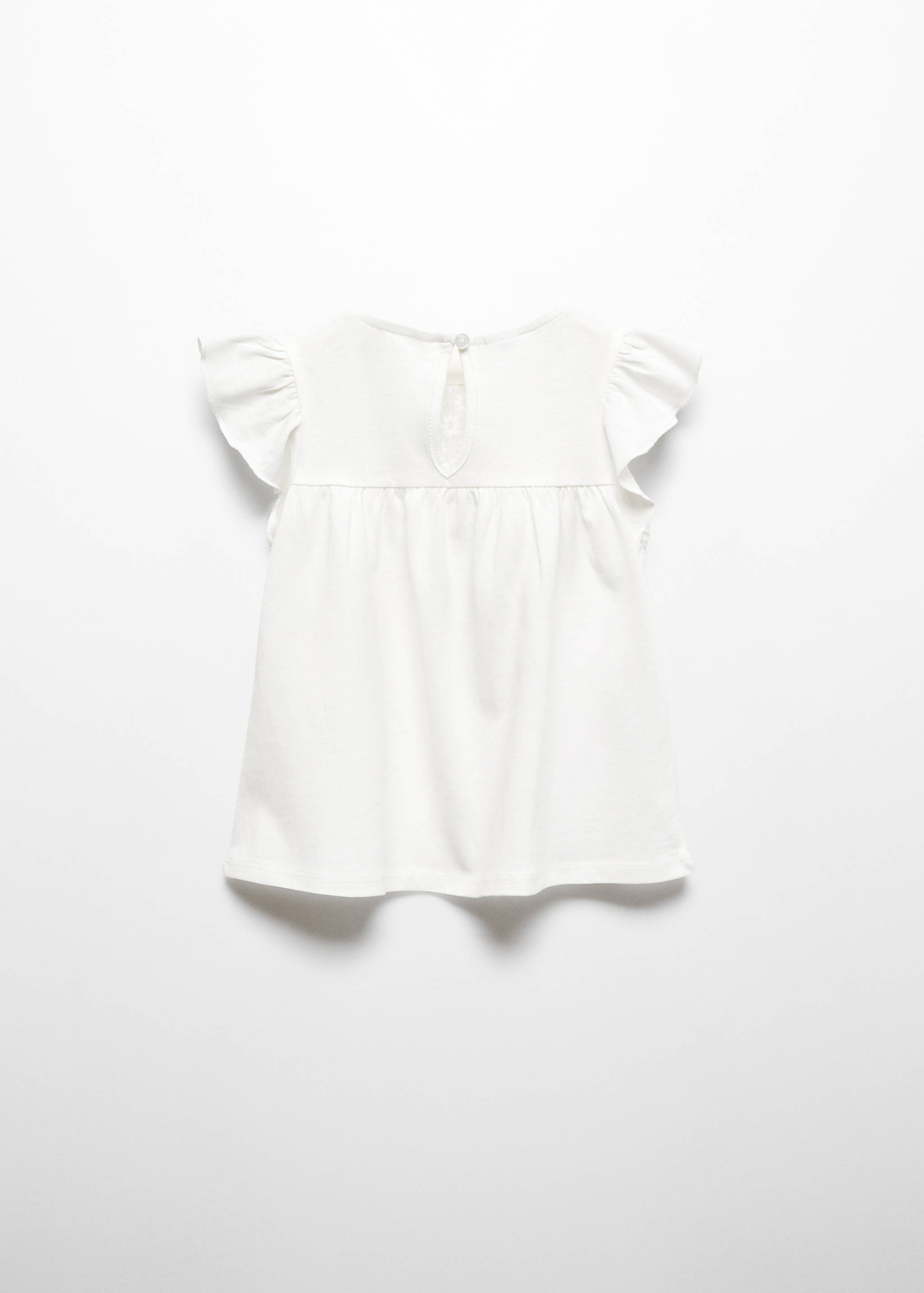 T-shirt met geborduurde bloemen - Achterkant van het artikel