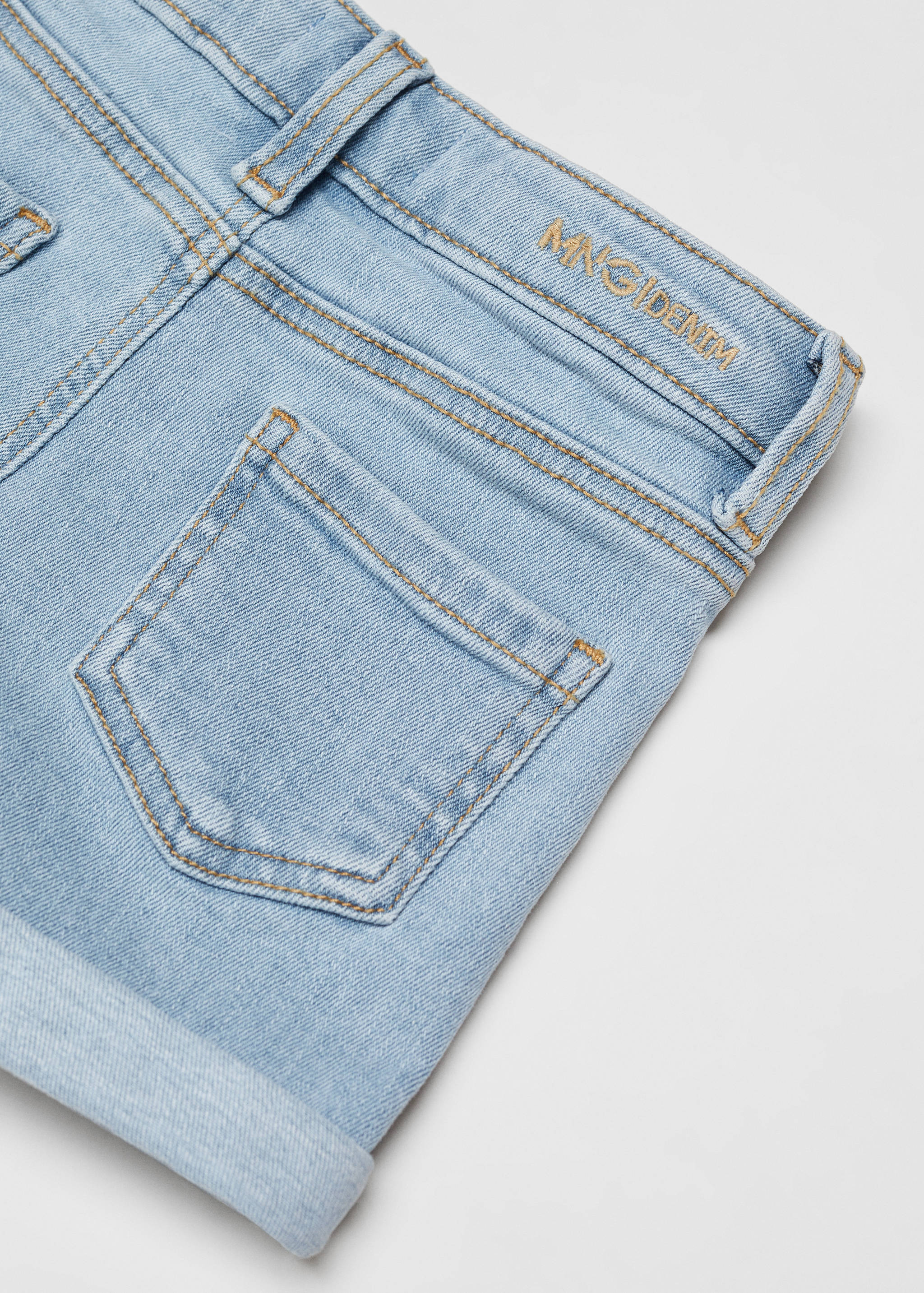 Rolled-up hem denim shorts - Details of the article 0