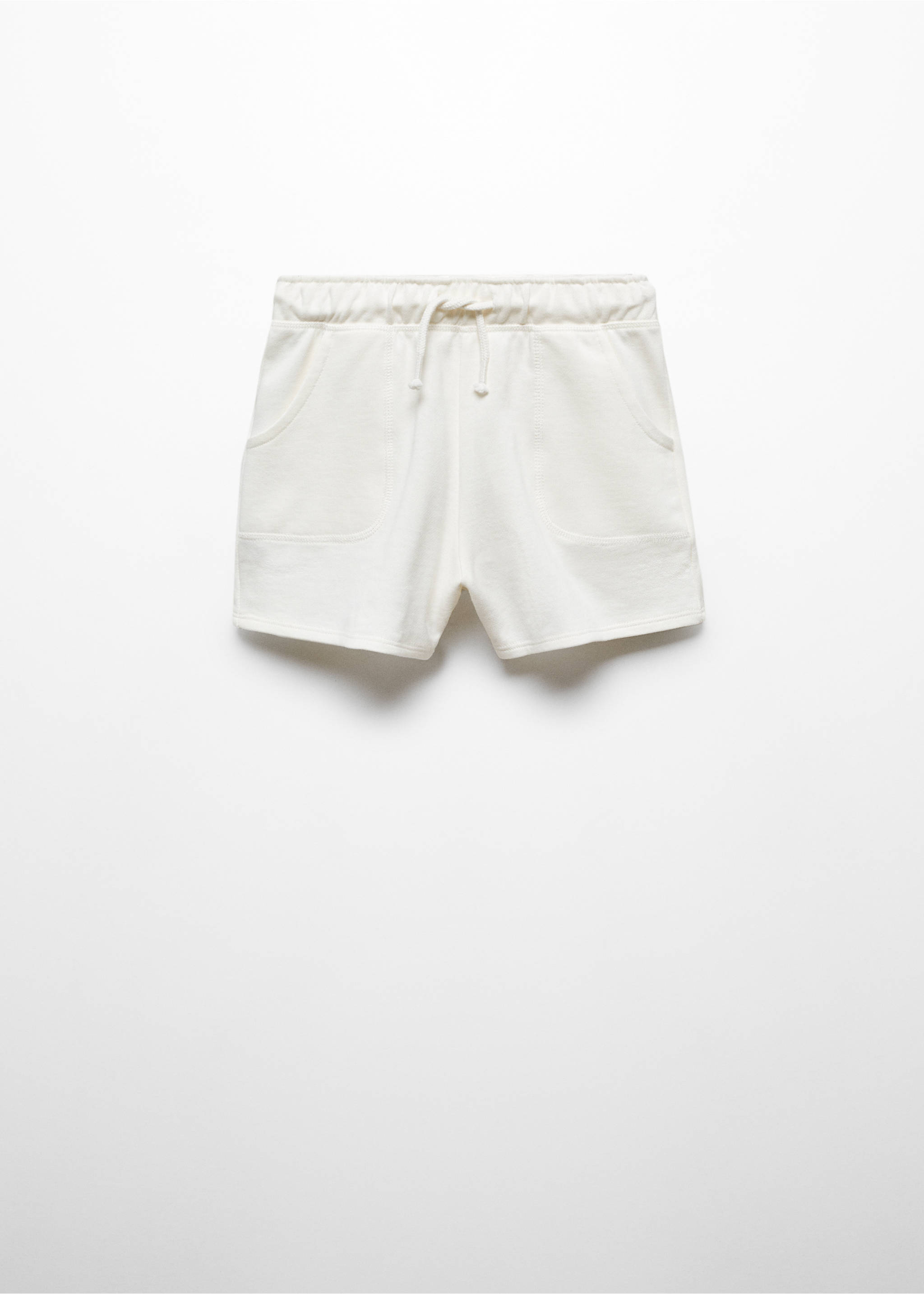 Baumwollshorts mit Gummibund - Artikel ohne Model, Cremeweiß. Ref: 67066011-00.