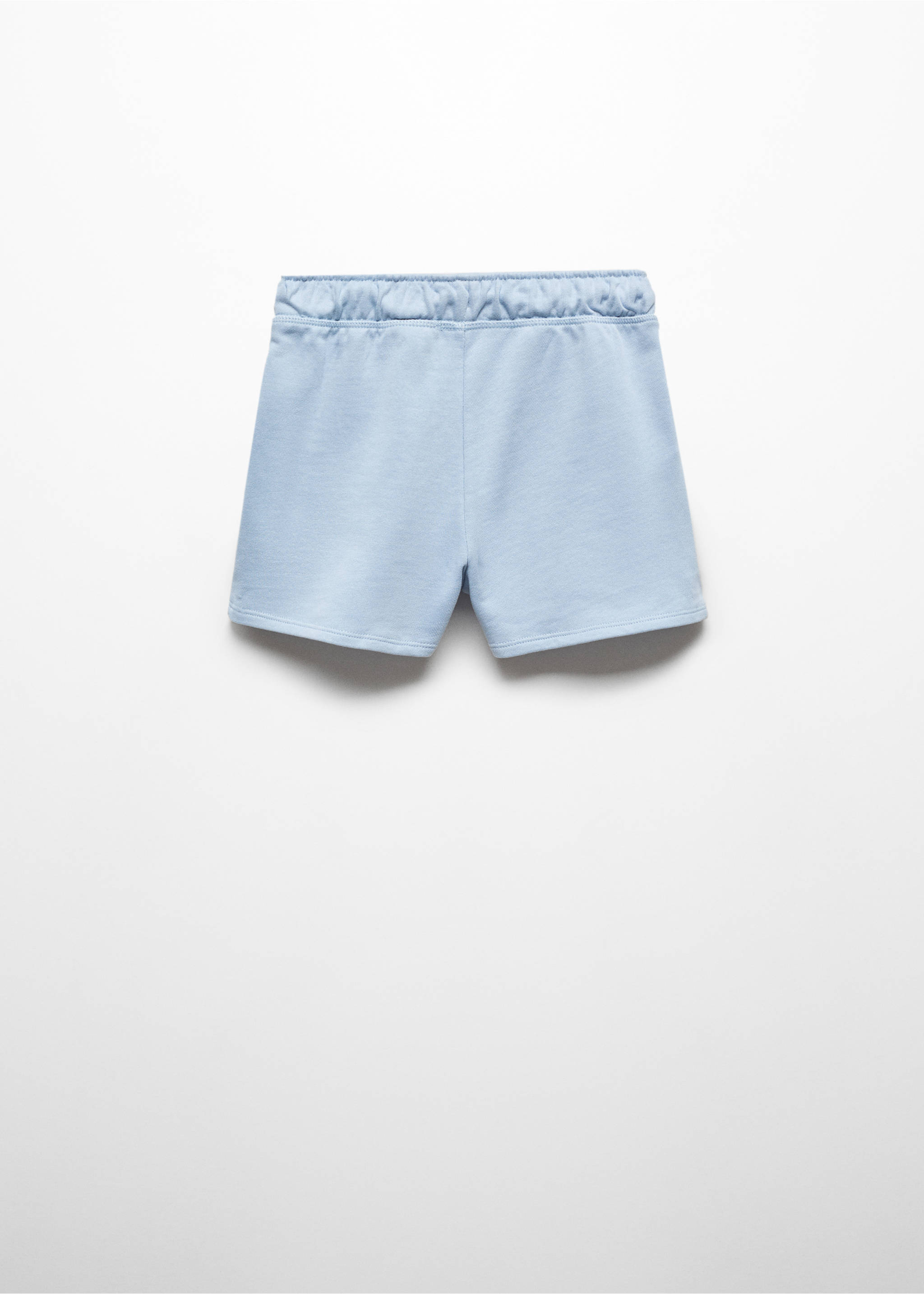 Cotton drawstring waist shorts - Reverse of the article, Sky Blue. Ref: 67066011-00.
