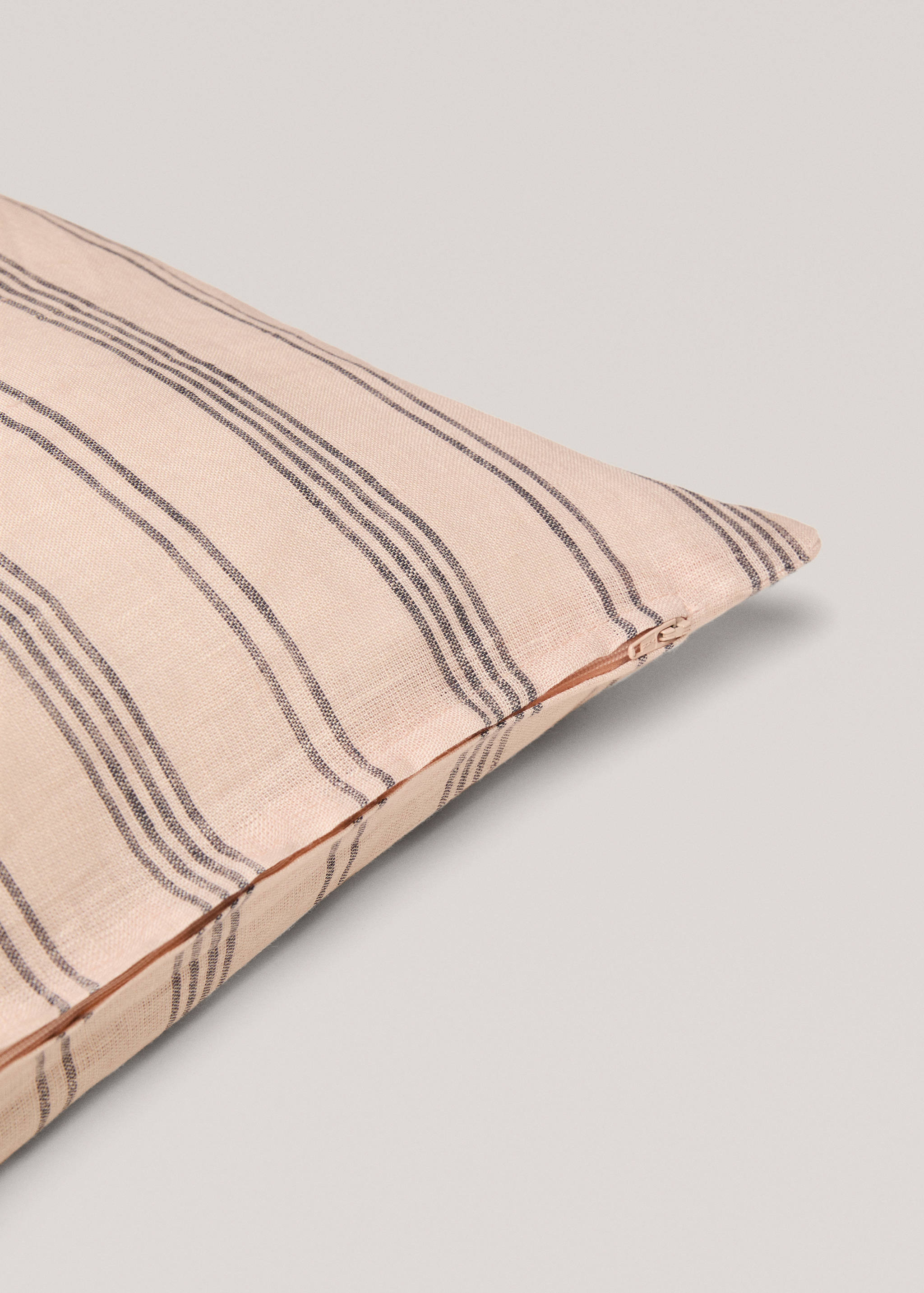 100% linen striped cushion cover 40x60cm - Details of the article 1