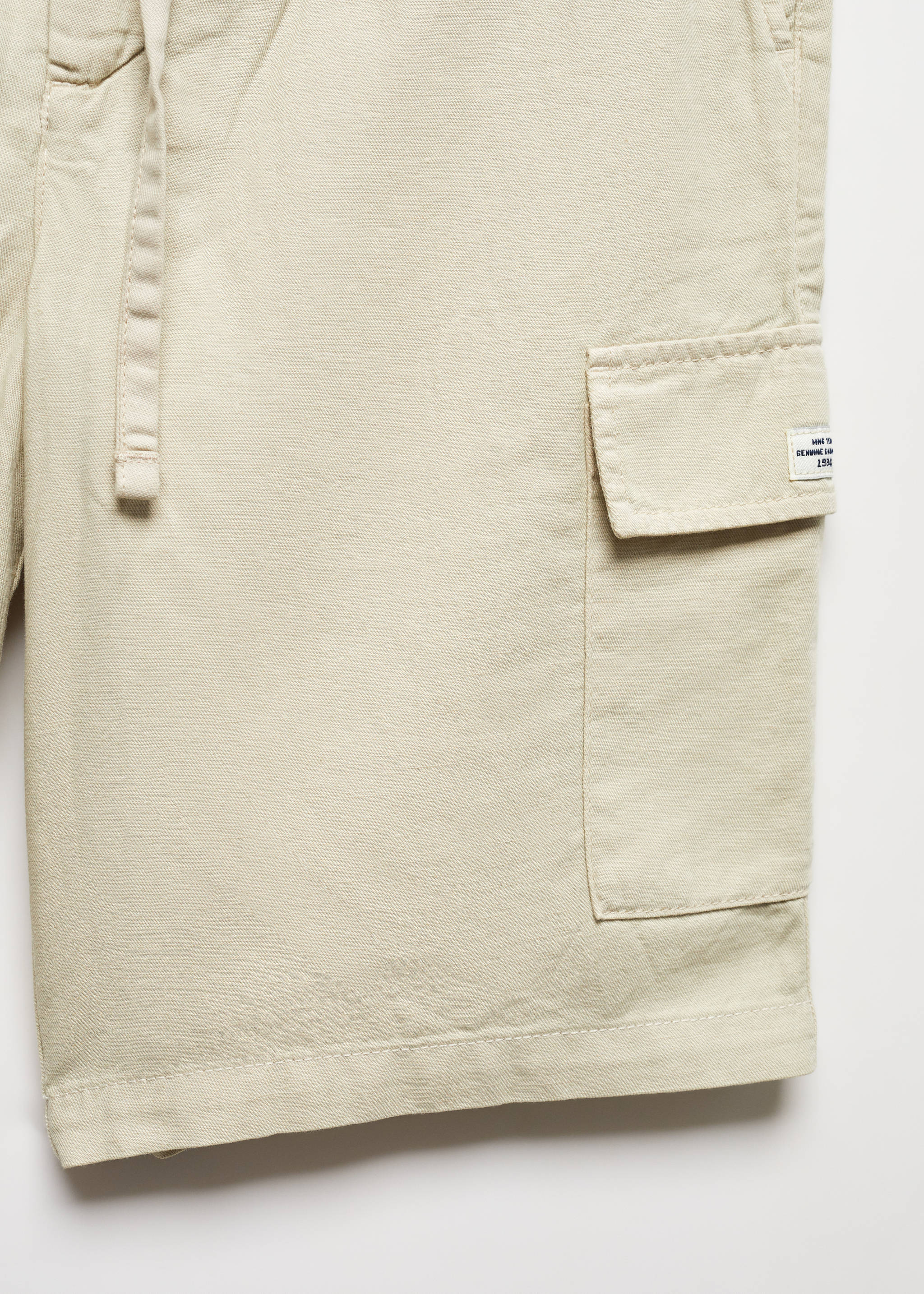 Cargo pockets linen Bermuda shorts - Details of the article 8