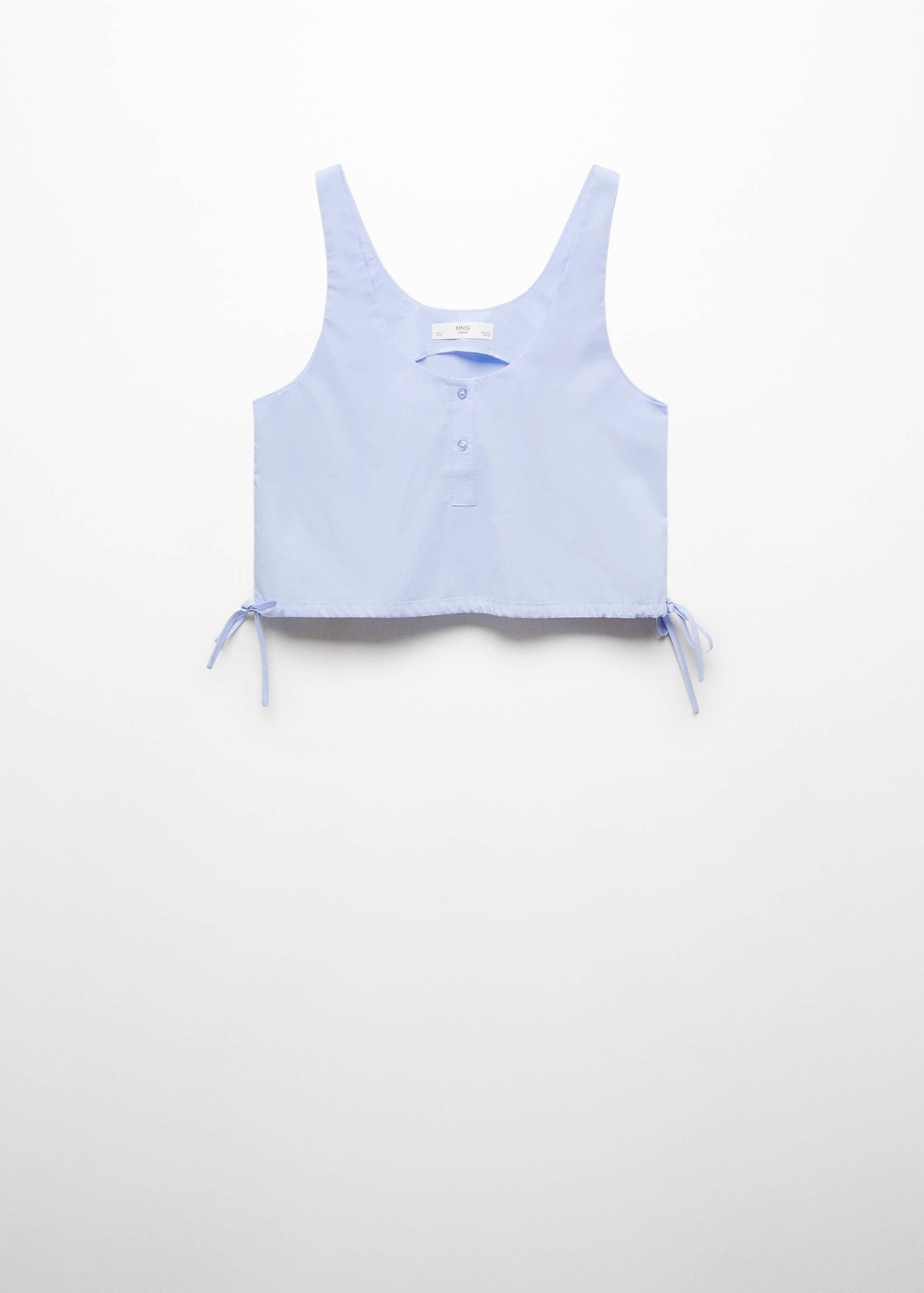Cotton pyjama crop top - Article without model