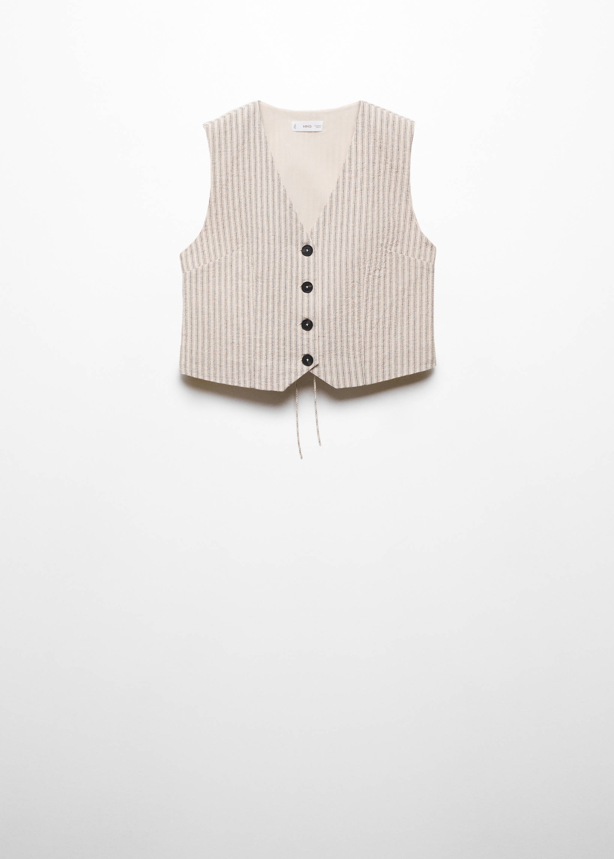 Striped cropped vest - Article without model