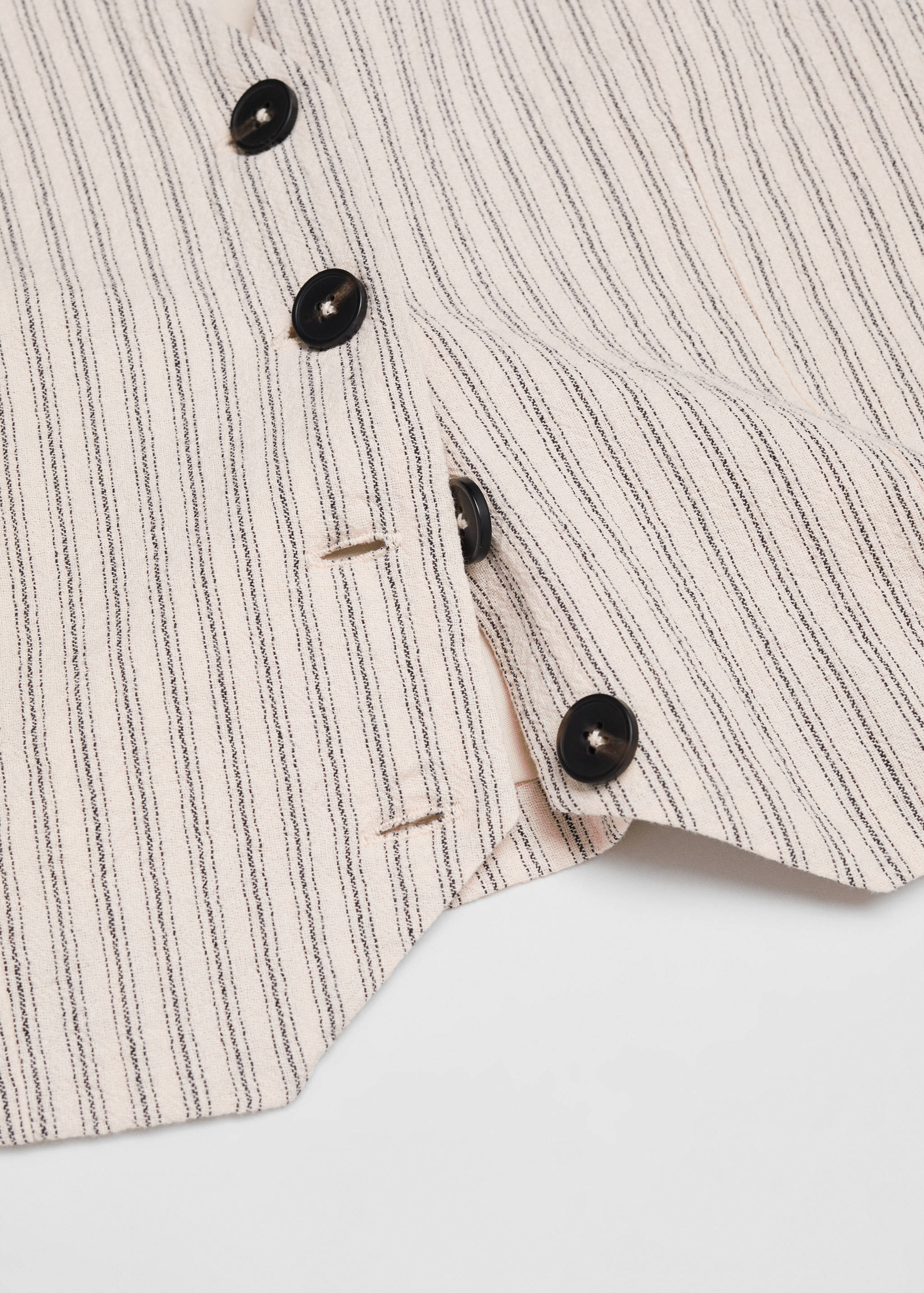 Striped cropped vest - Details of the article 8