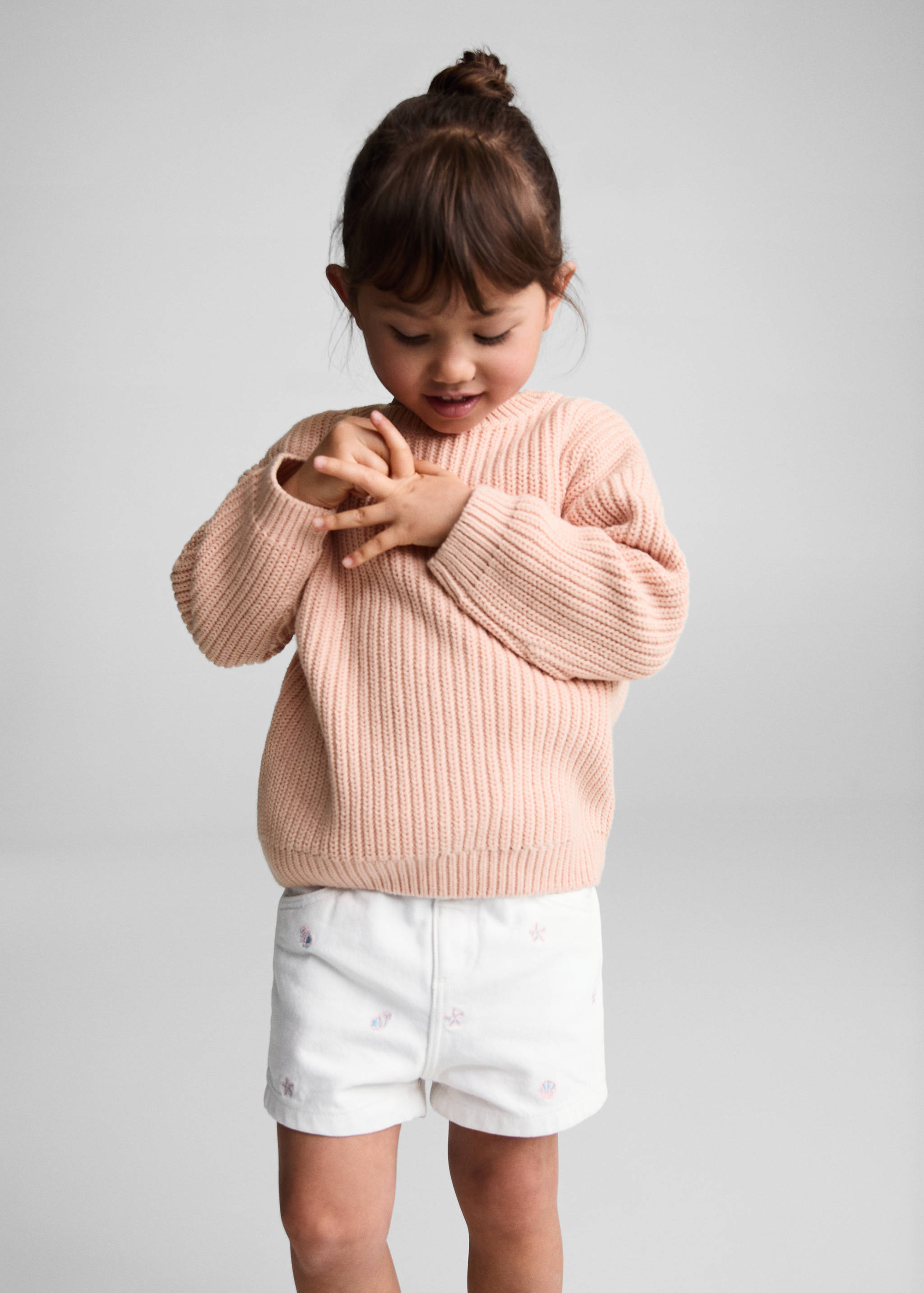 Printed denim shorts - Medium plane