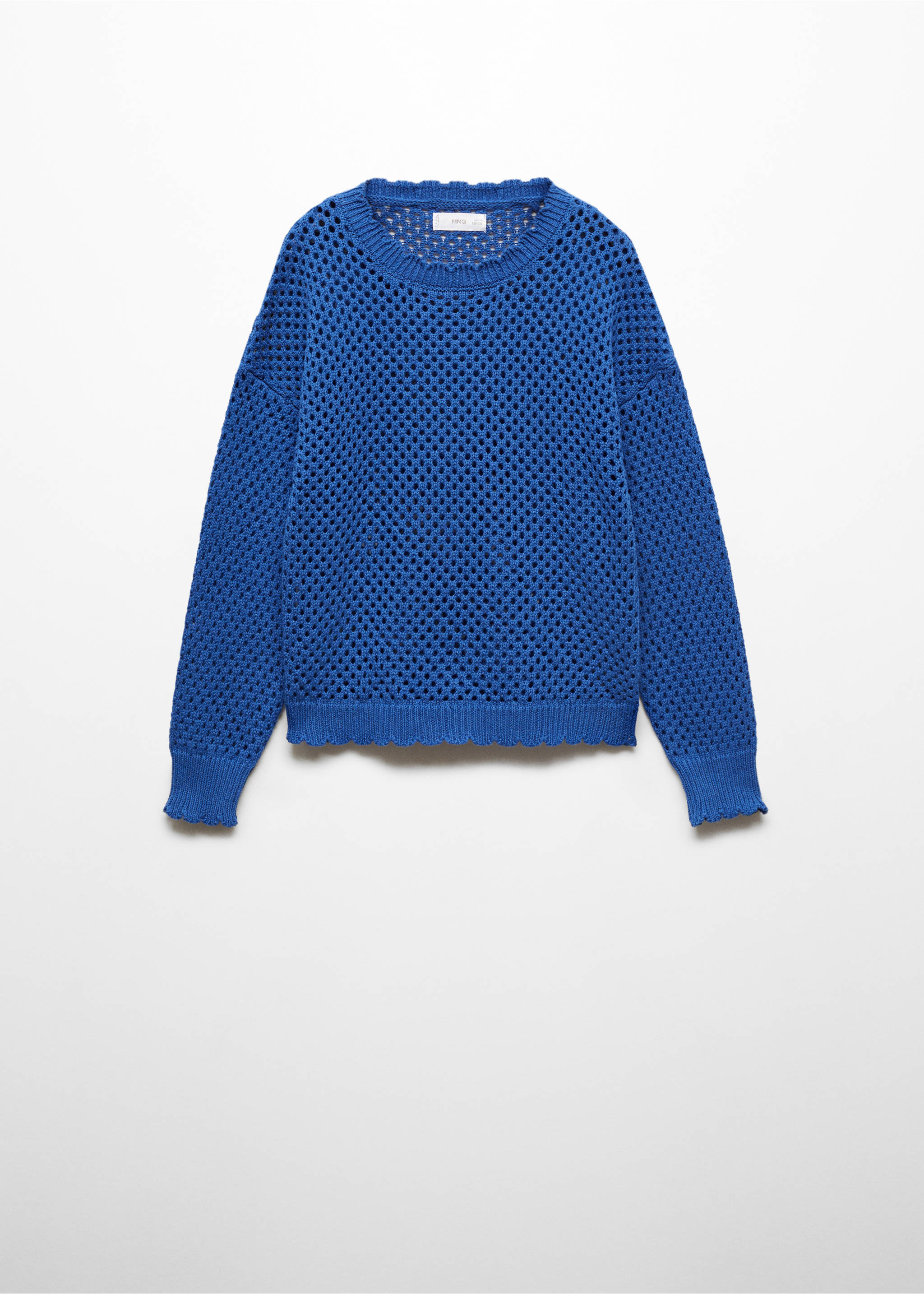 Openwork knit sweater - Article without model, Vibrant blue. Ref: 67066026-00.