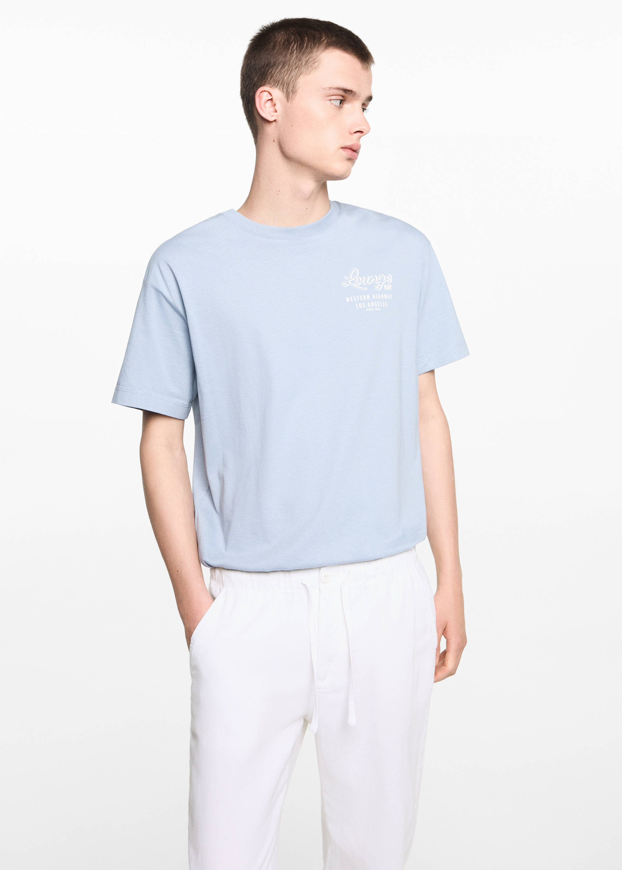 Calças jogger de linho - Plano médio