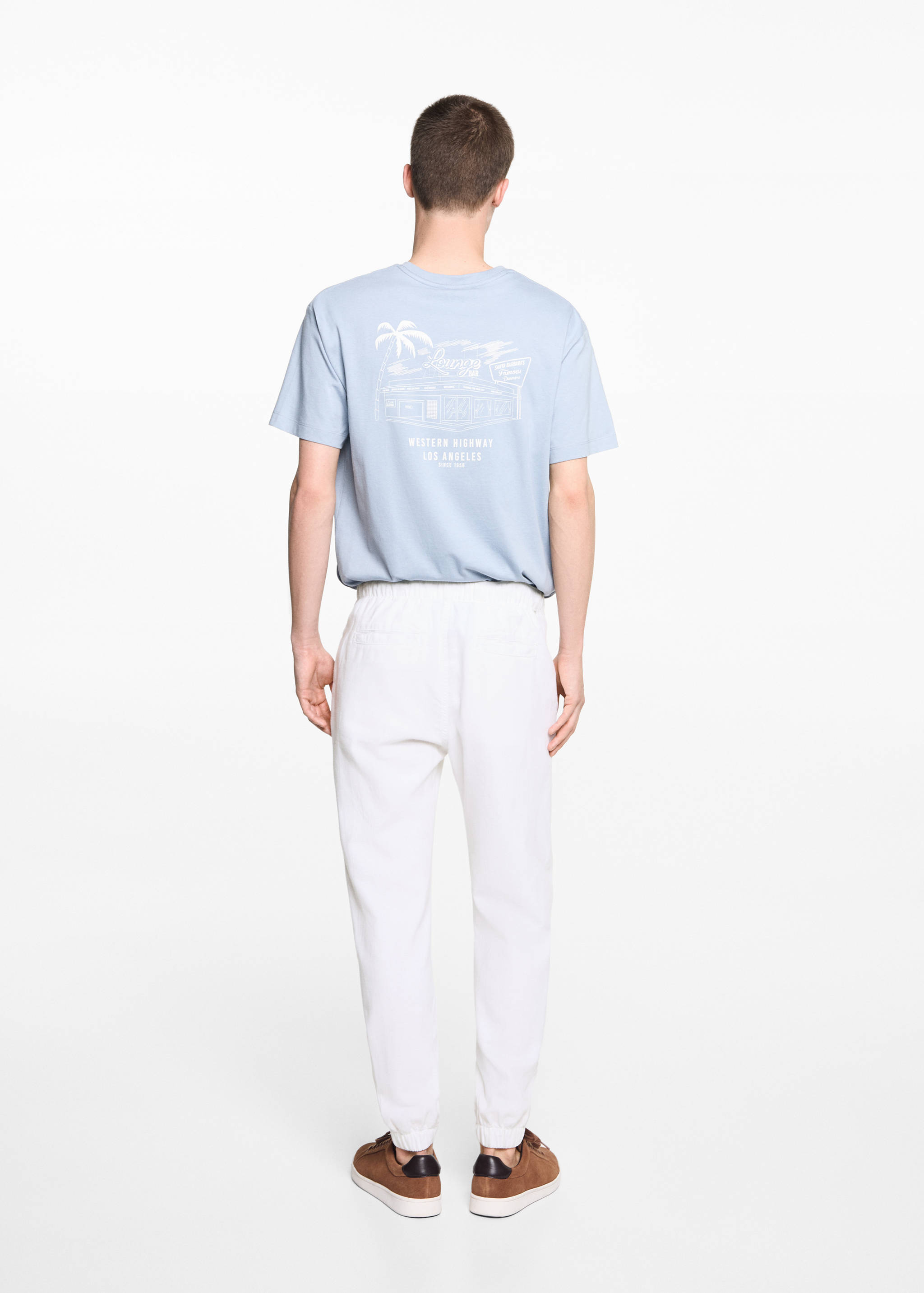 Calças jogger de linho - Verso do artigo