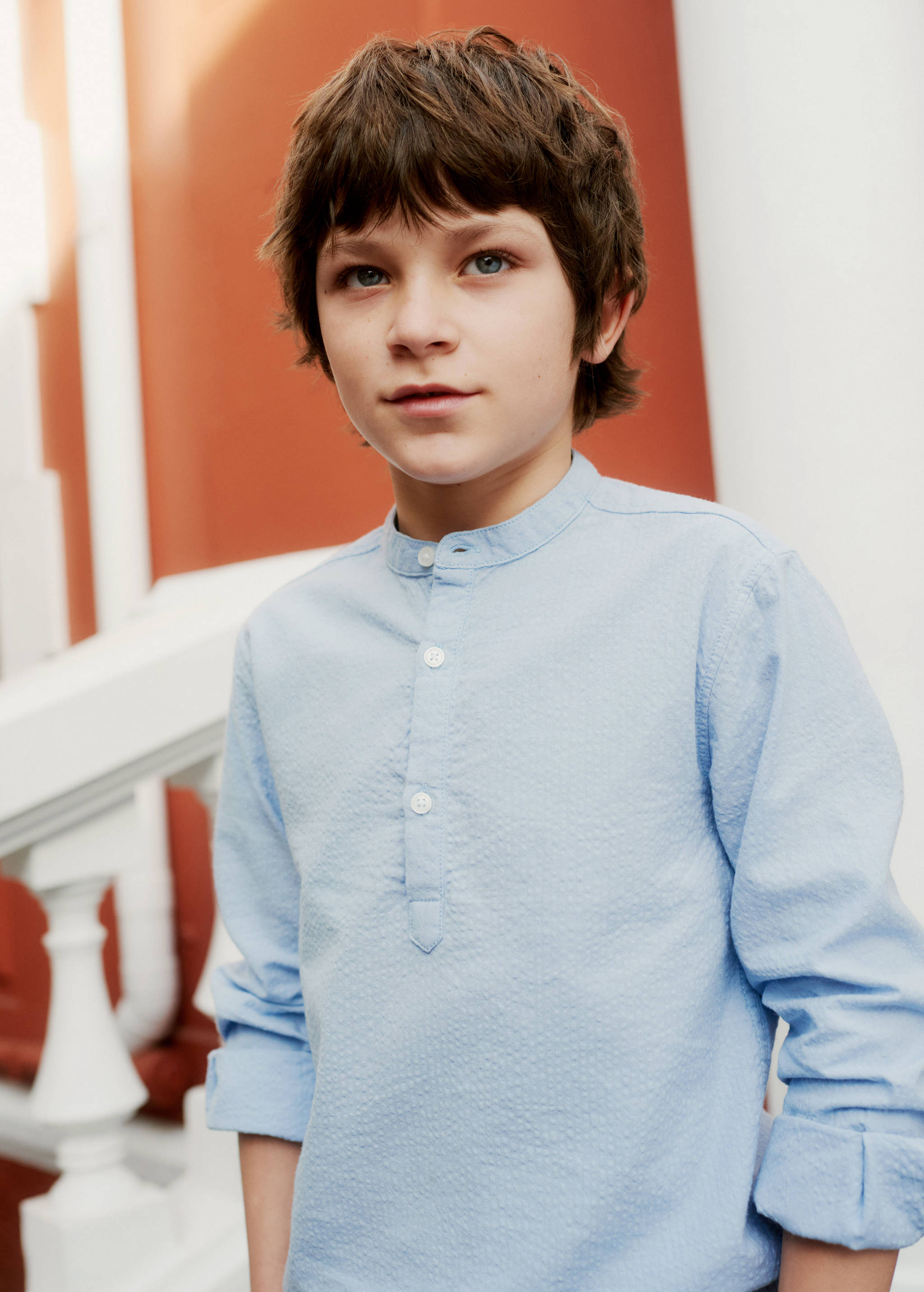 Regular fit Mao collar shirt - Details of the article 5