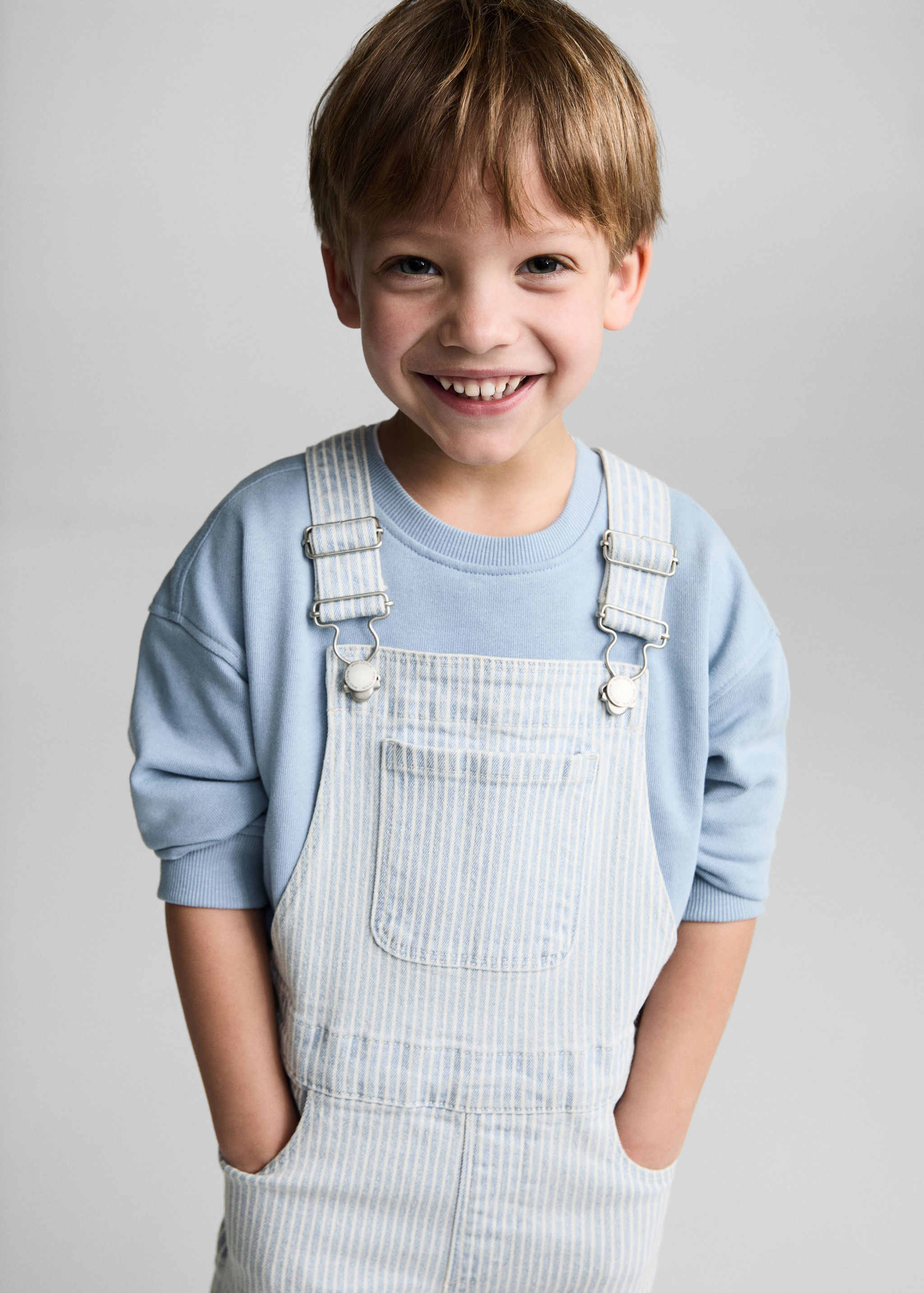 Denim dungarees stripes - Medium plane