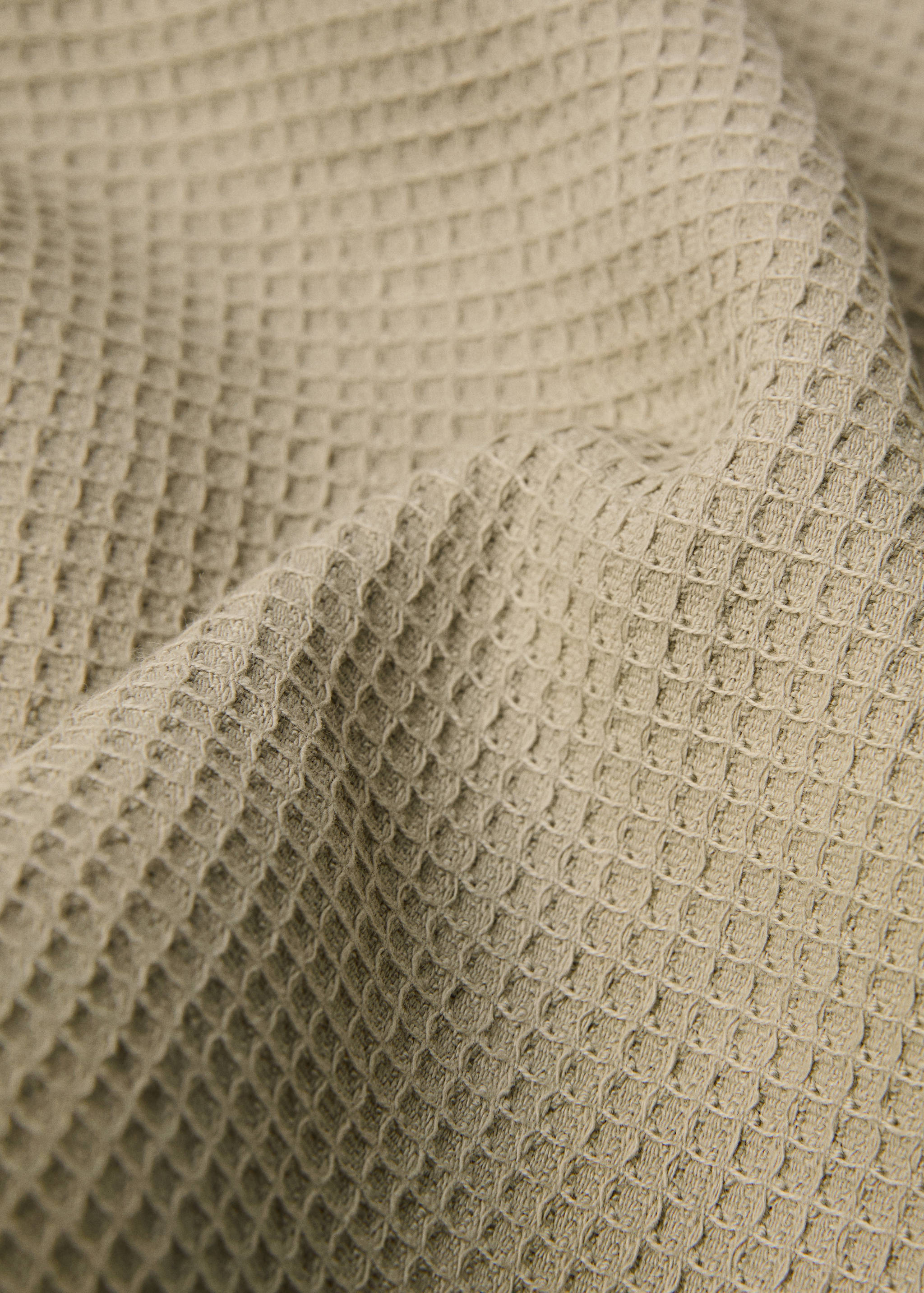 Cotton waffle beach towel with fringes - Details of the article 1