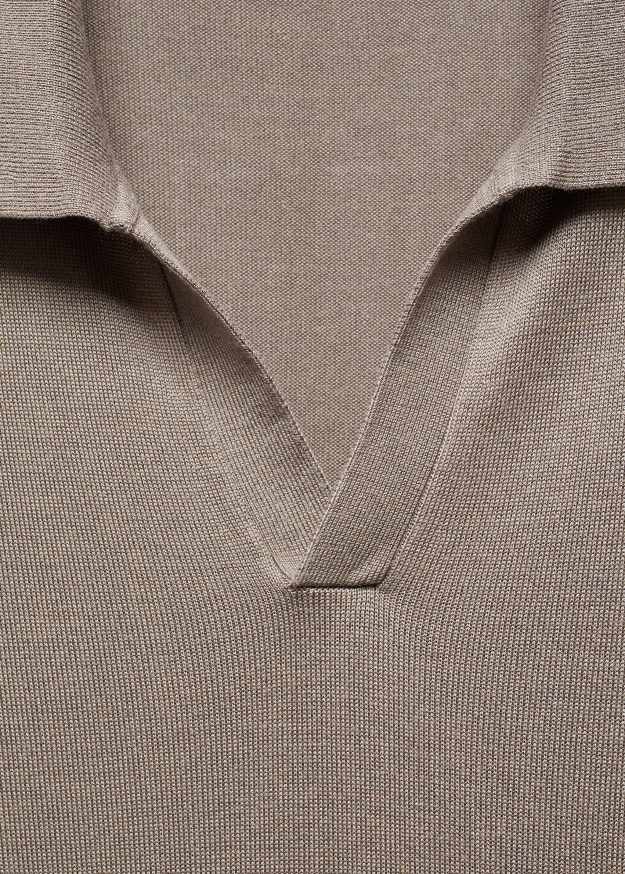 Short-sleeve knitted polo shirt - Details of the article 8