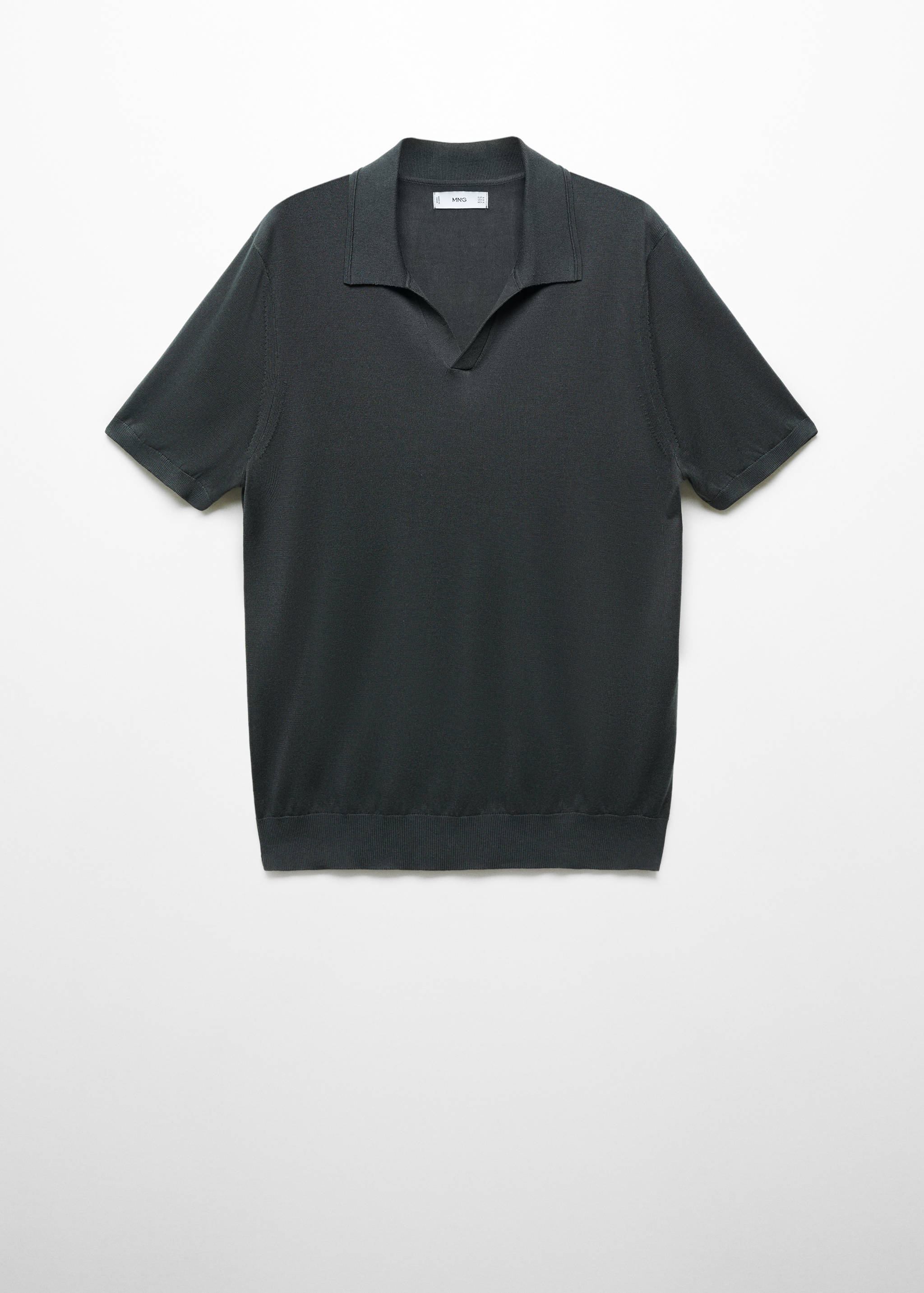 Short-sleeve knitted polo shirt - Article without model