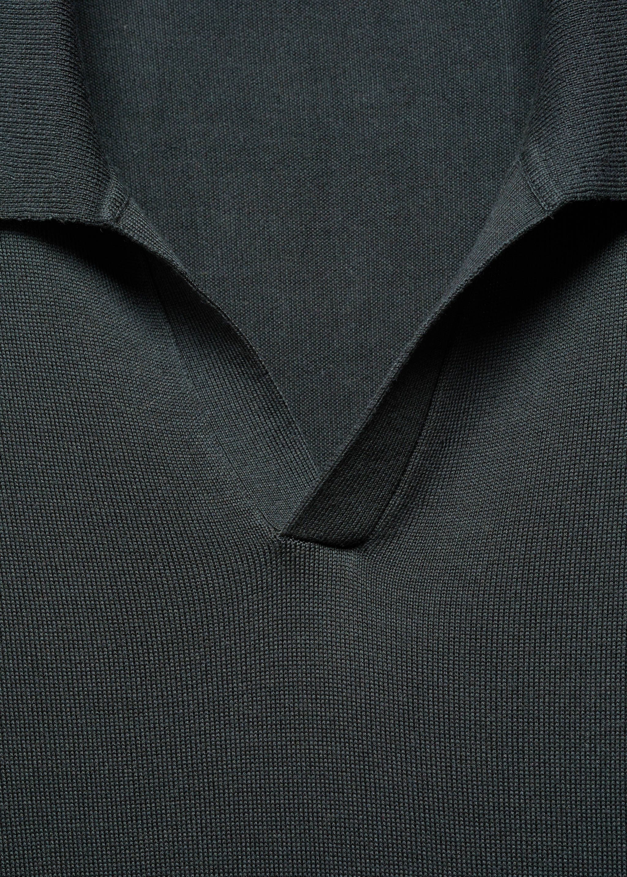 Short-sleeve knitted polo shirt - Details of the article 8