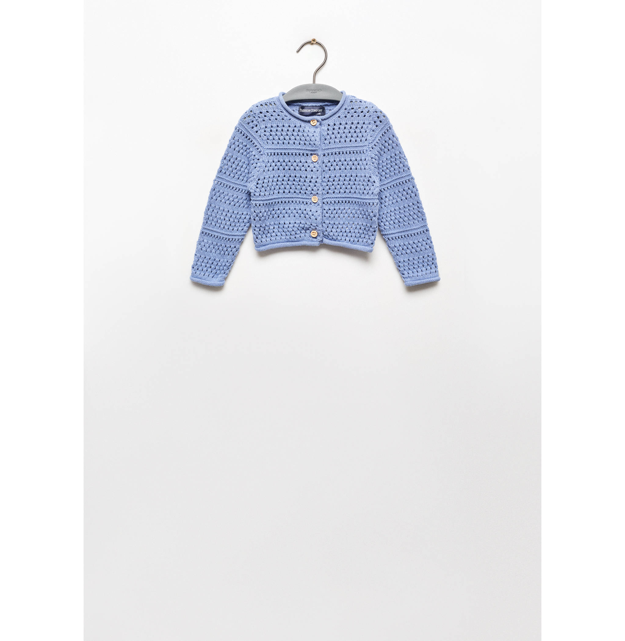 Cardigan coton maille ajourée - Article sans modèle