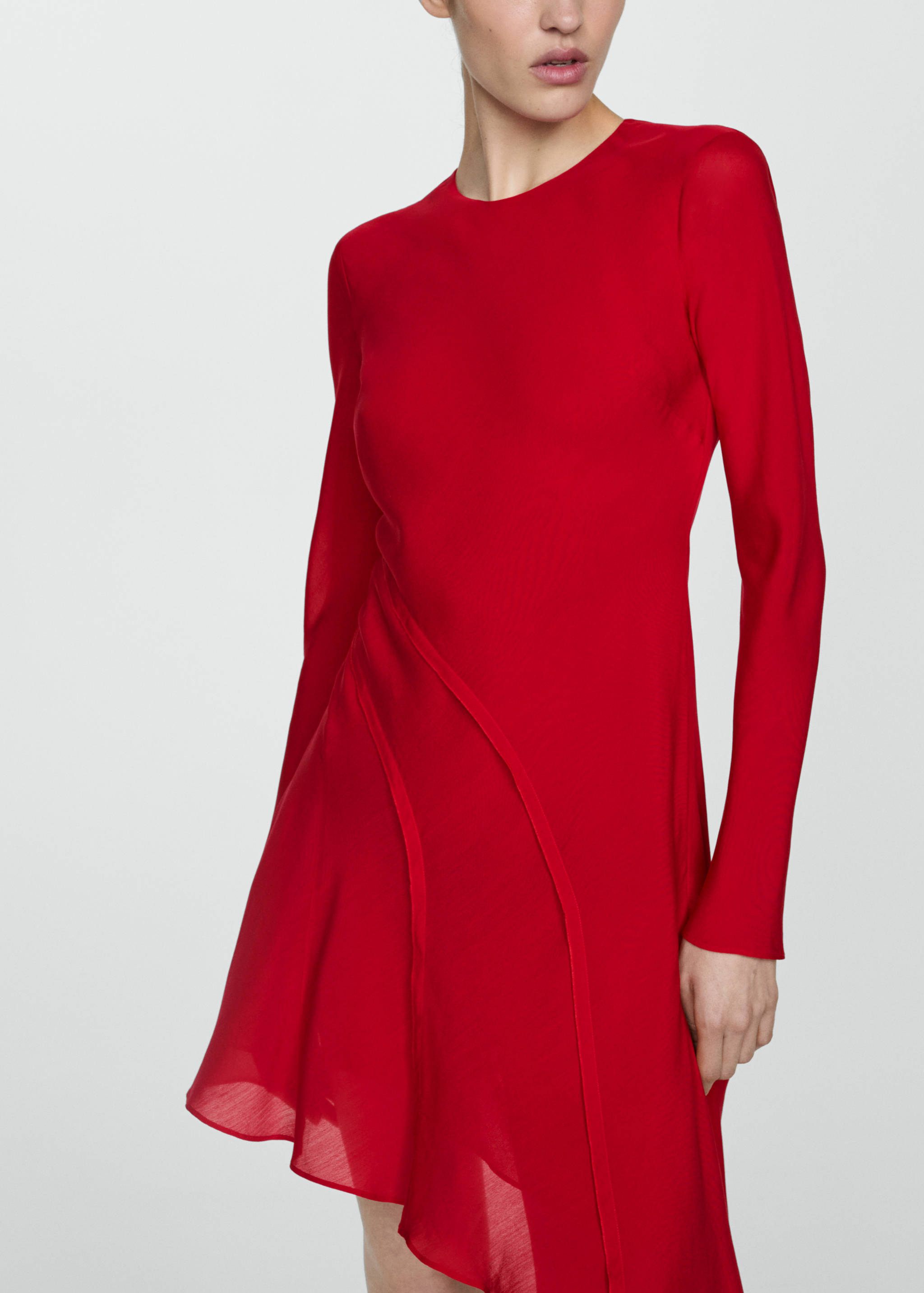 Asymmetrical dress with seam detail - Details of the article 6