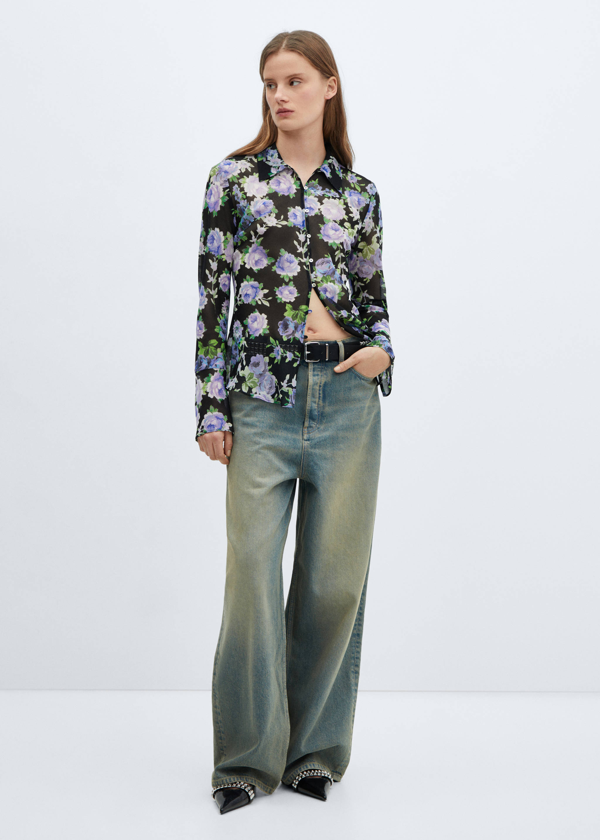 Semi-transparent printed shirt - General plane